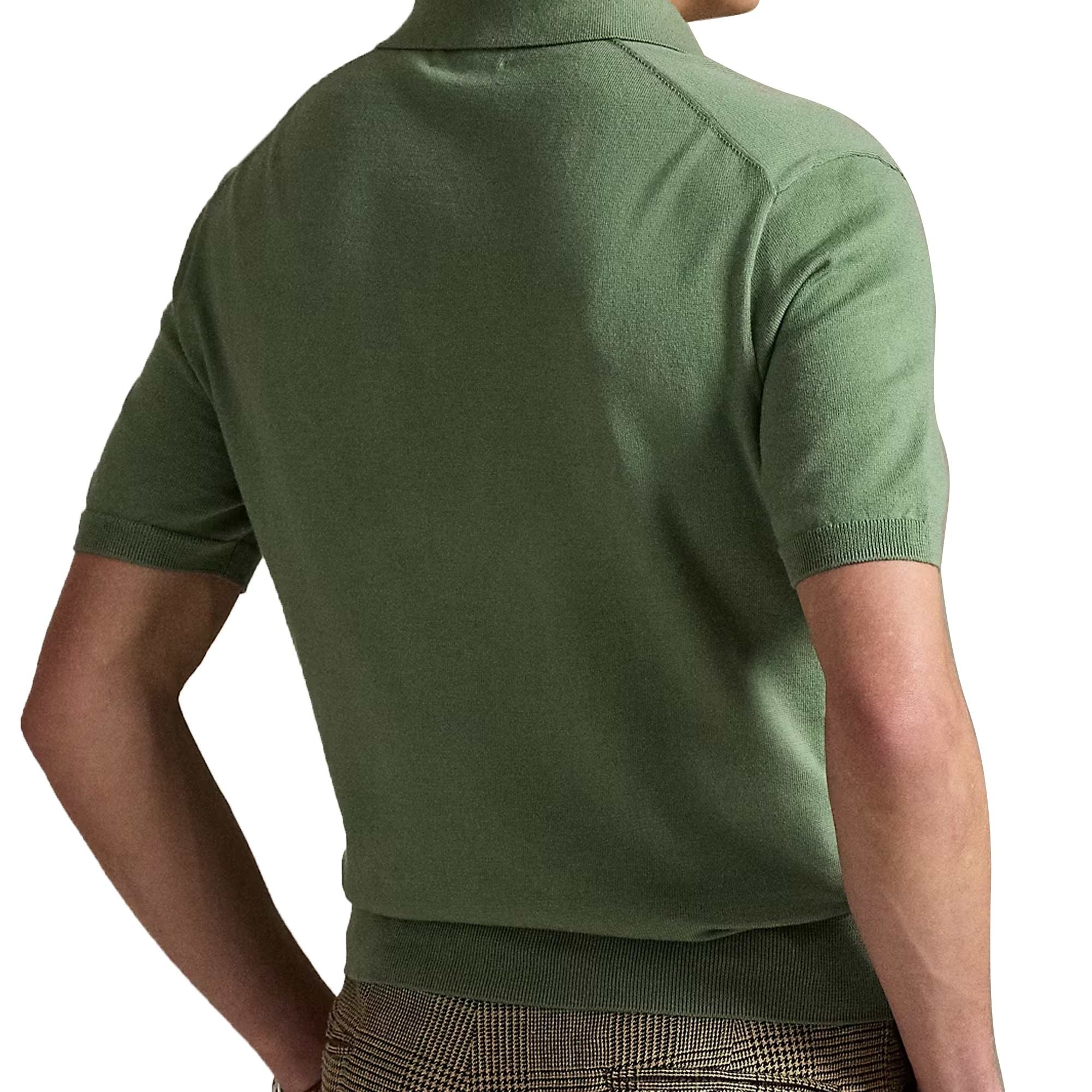 Polo Ralph Lauren Cotton Polo-Collar Jumper - Fatigue Green