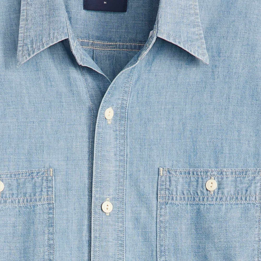 Blue Tab™ Men's Work Shirt - Light Blue