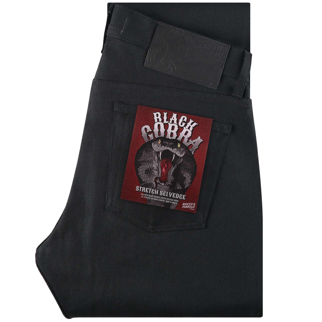 Super Guy Black Cobra Stretch Selvedge - Black