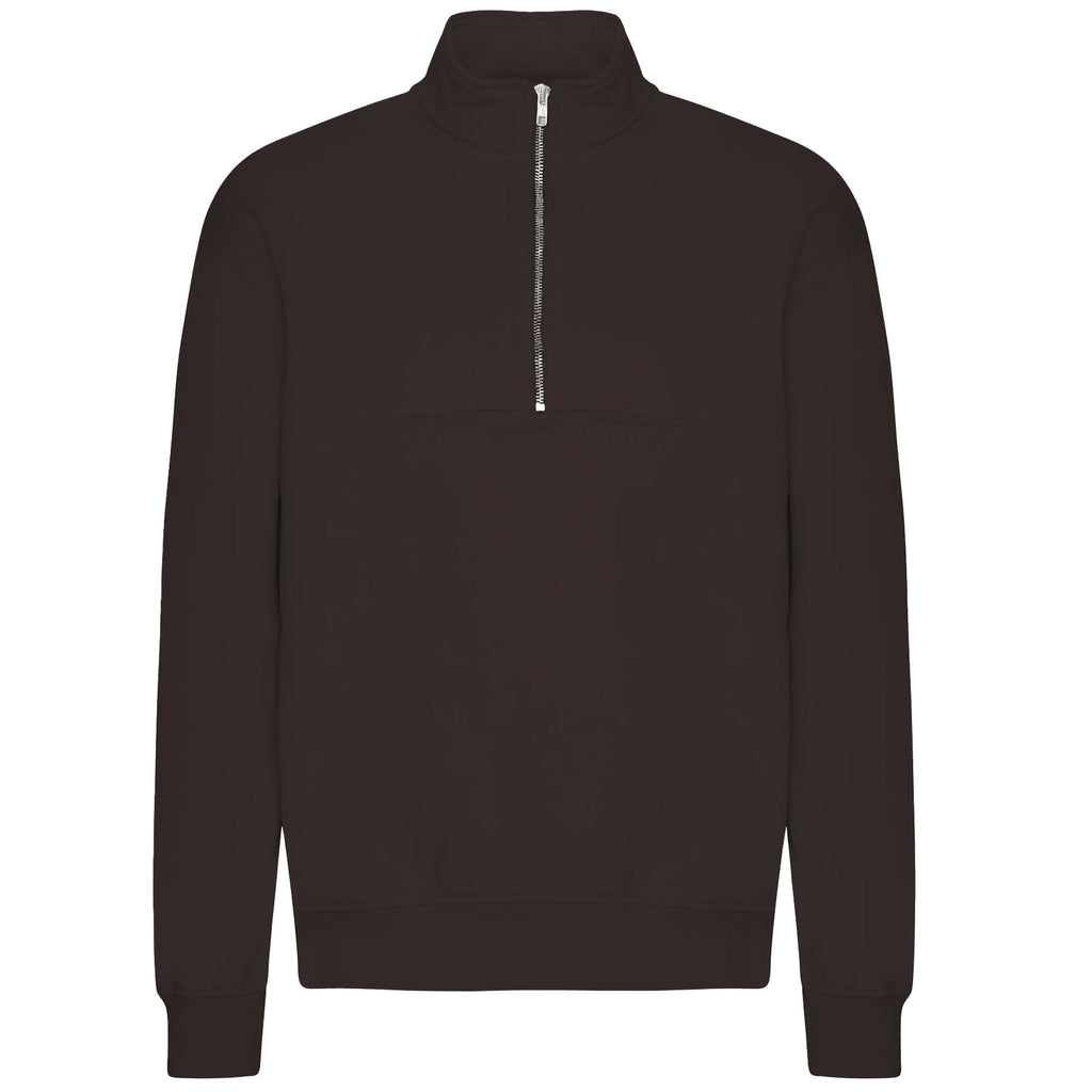 Organic Quarter Zip - Coffee Brown