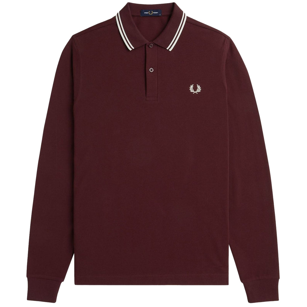M3636 Twin Tipped Long Sleeve Polo Shirt - Oxblood