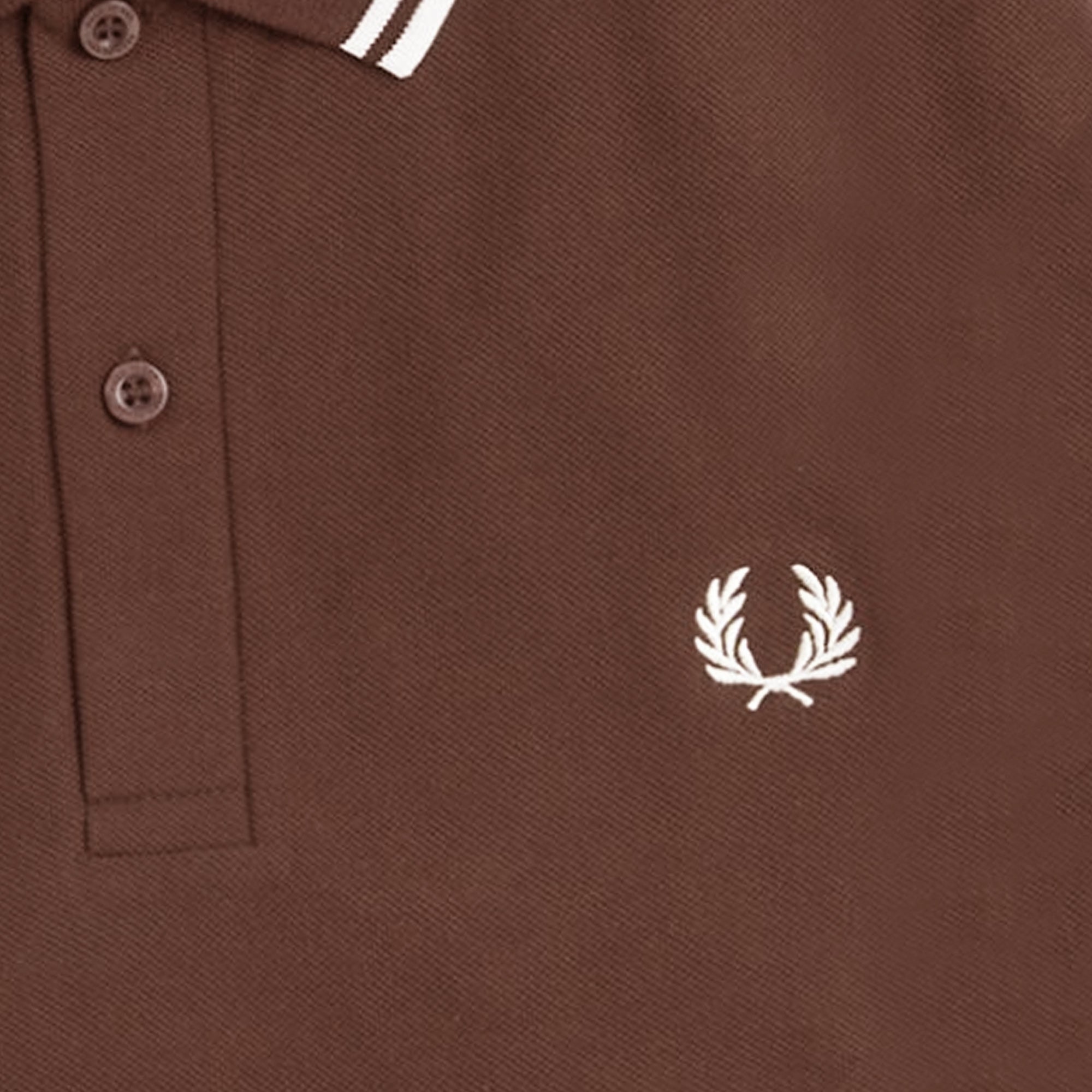 Fred Perry M3636 Twin Tipped Long Sleeve Polo Shirt - Whiskey
