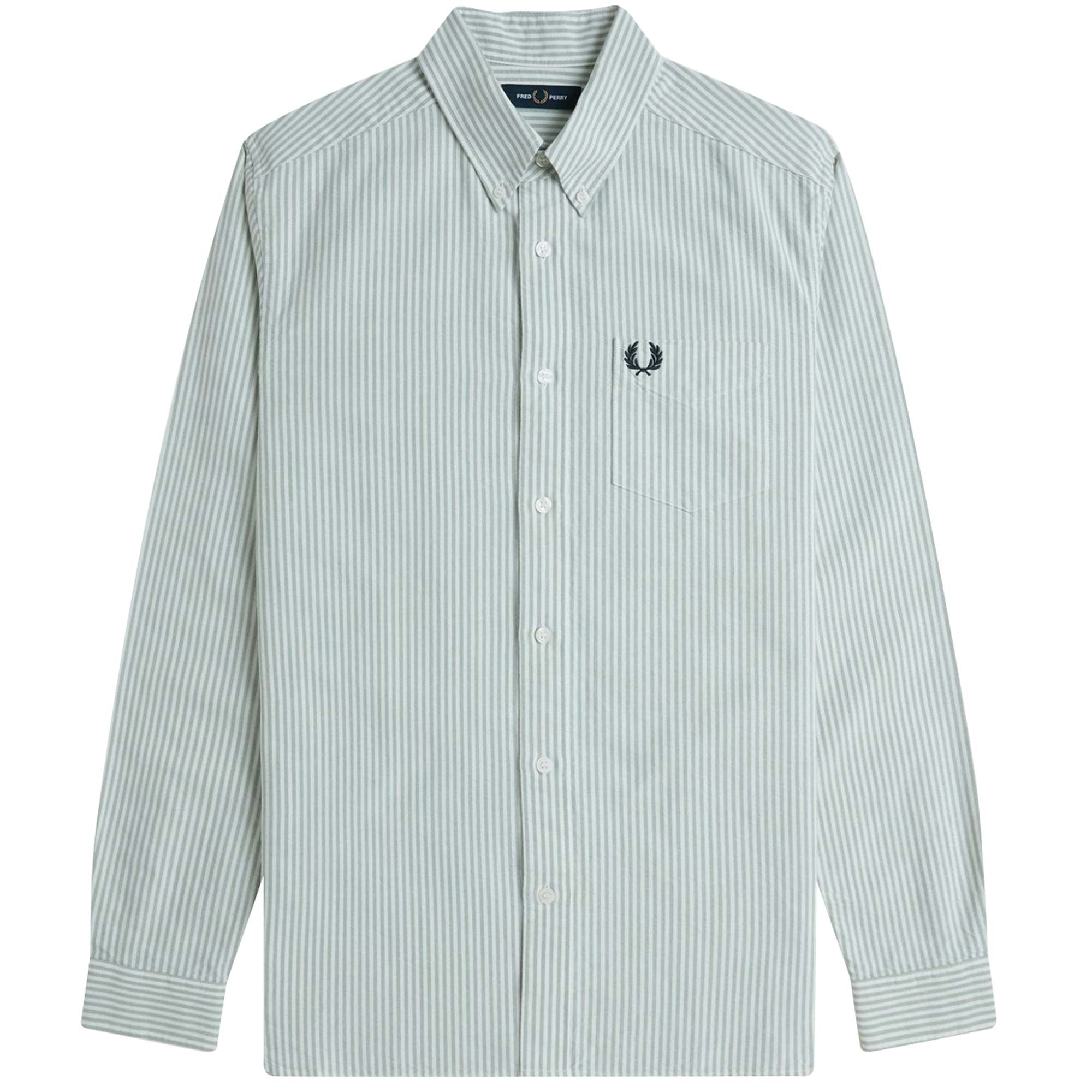 Fred Perry M1736 Oxford Stripe Shirt - Bayleaf – Stuarts London