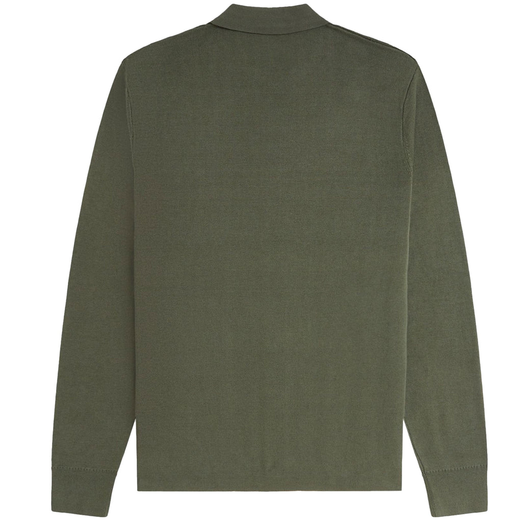 K9726 Button Through Knitted Shirt - Green