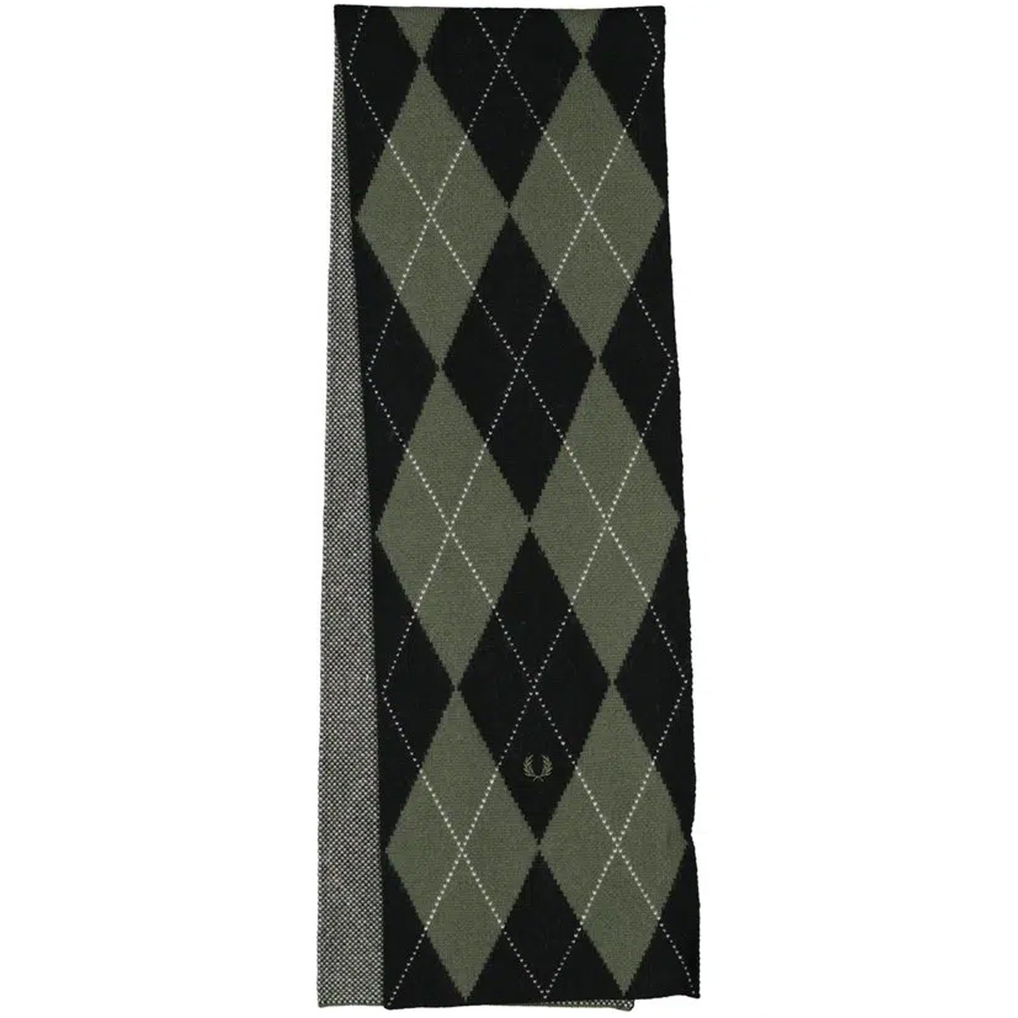 Argyle Scarf - Black and Green