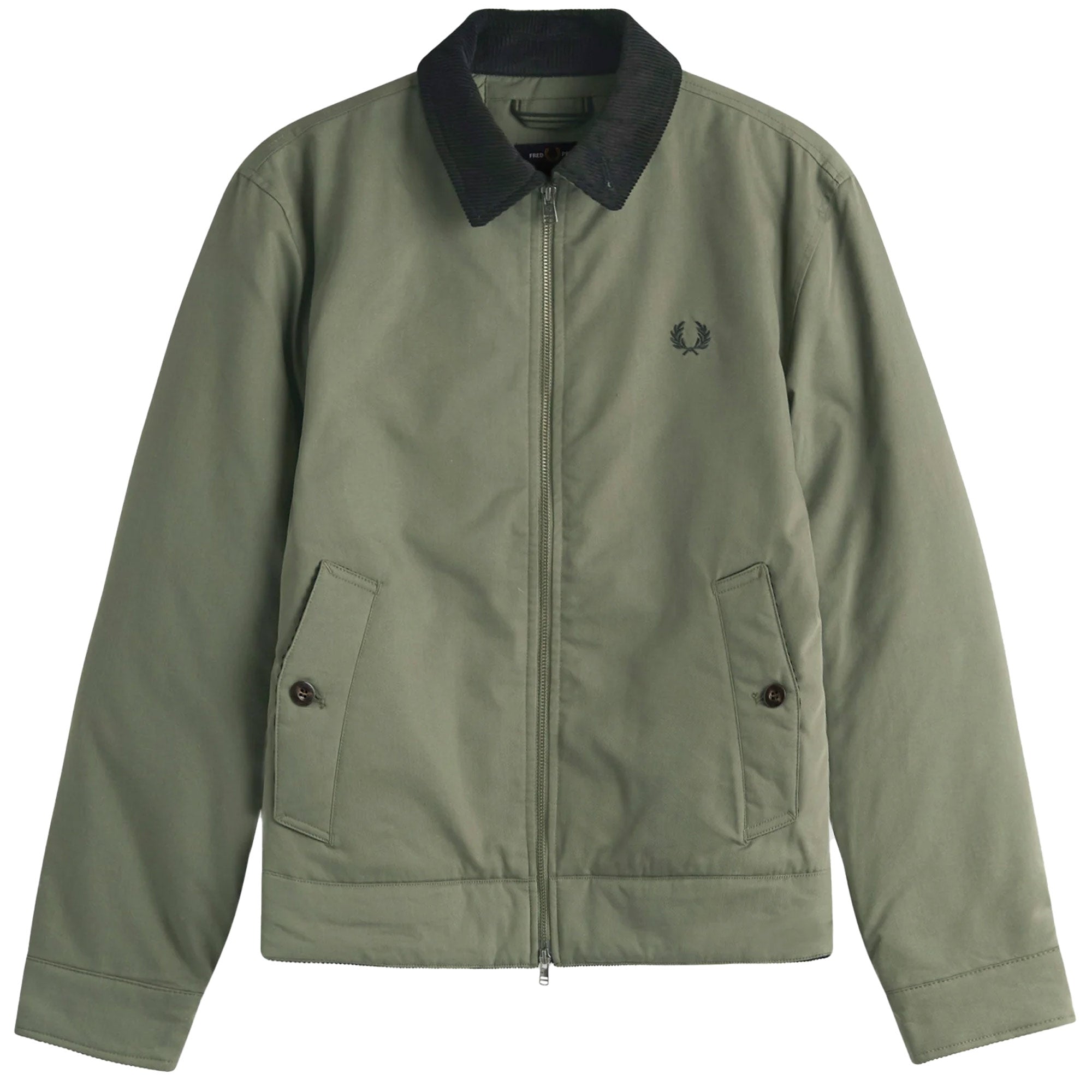 Fred Perry J8535 Cotton Caban Jacket - Green – Stuarts London