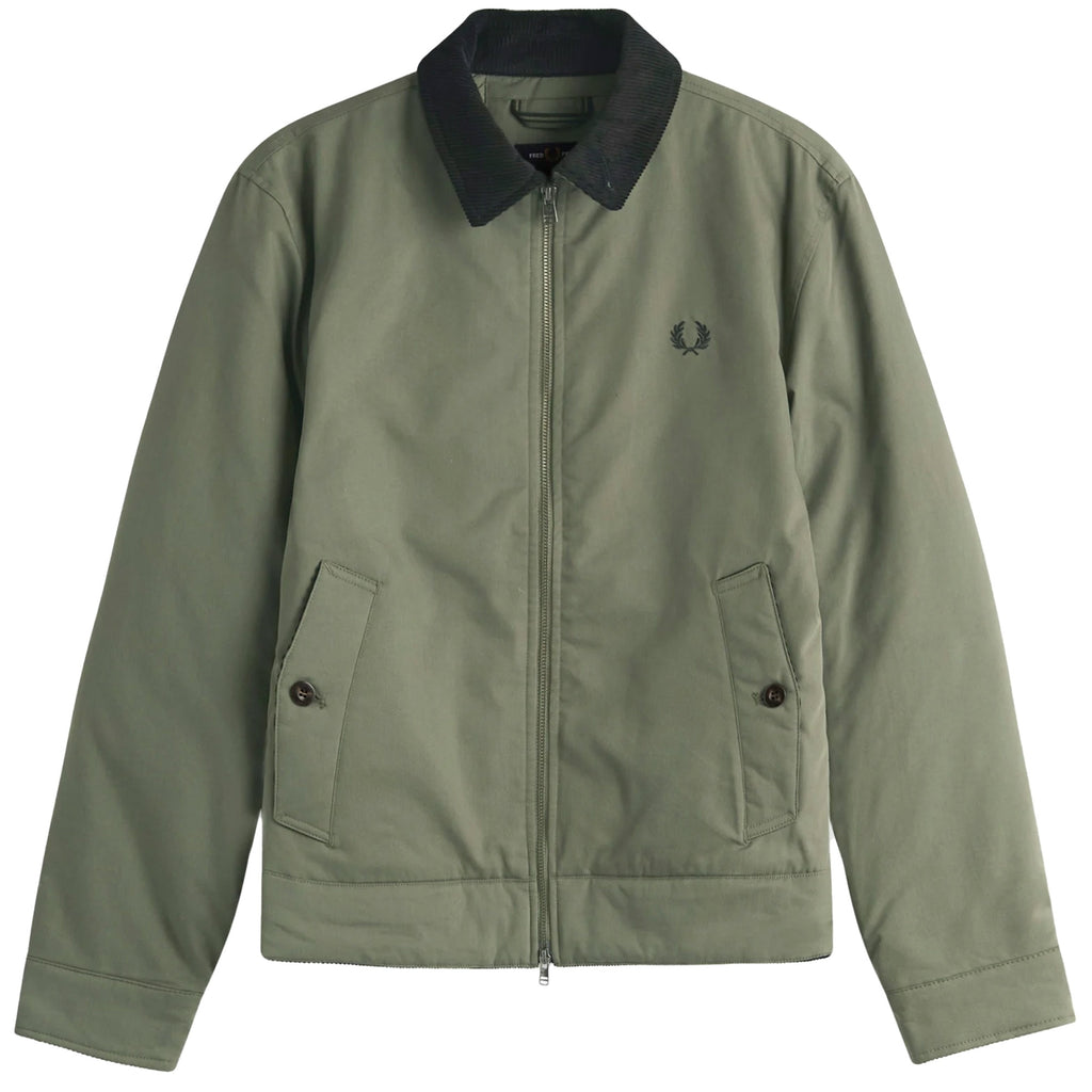 Fred Perry J8535 Cotton Caban Jacket - Green