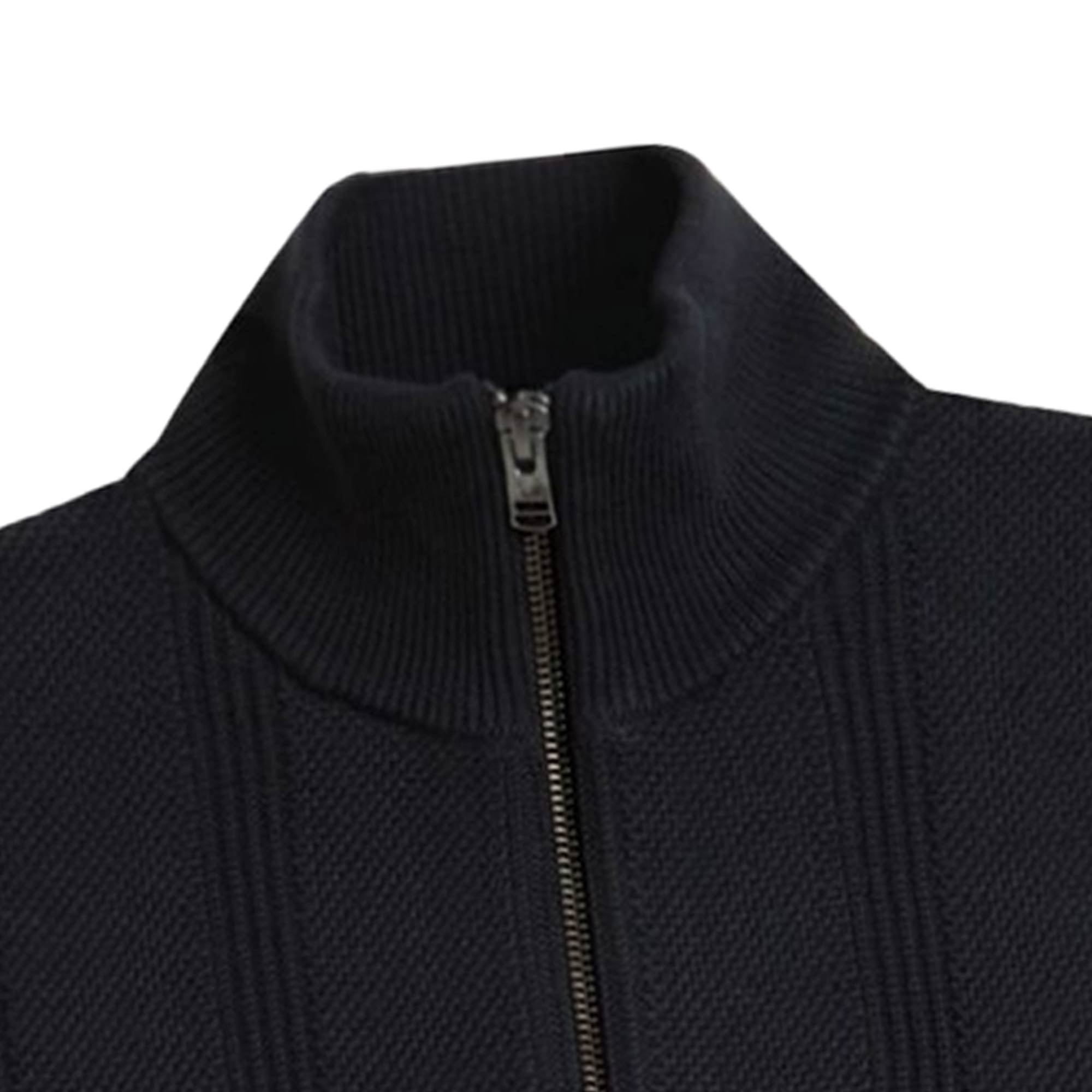 Fred Perry K1304 Textured Zip Through Cardigan - Black – Stuarts