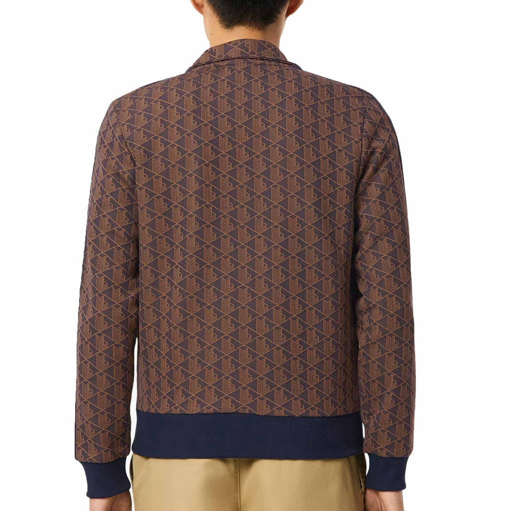 Paris Zip-Up Jacquard Track Jacket - Brown