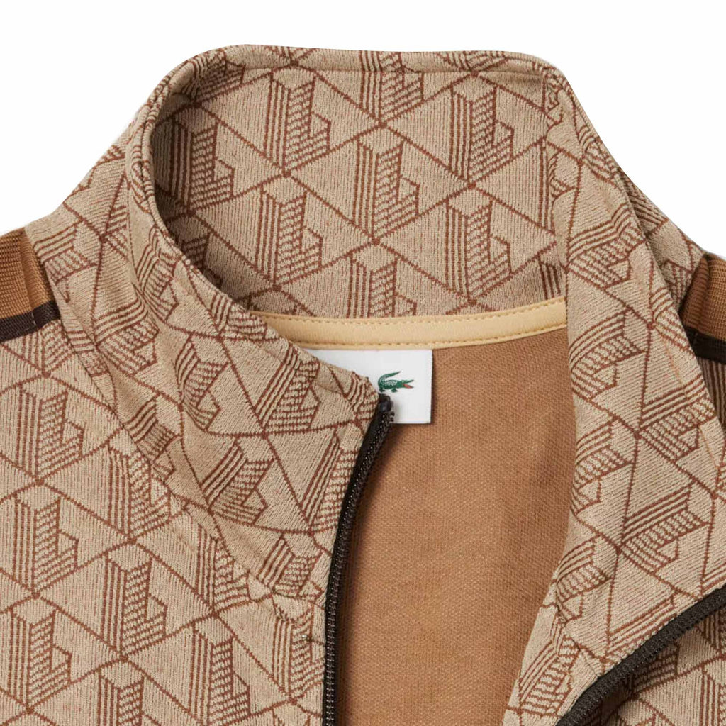 Paris Zip-Up Jacquard Track Jacket - Croissant