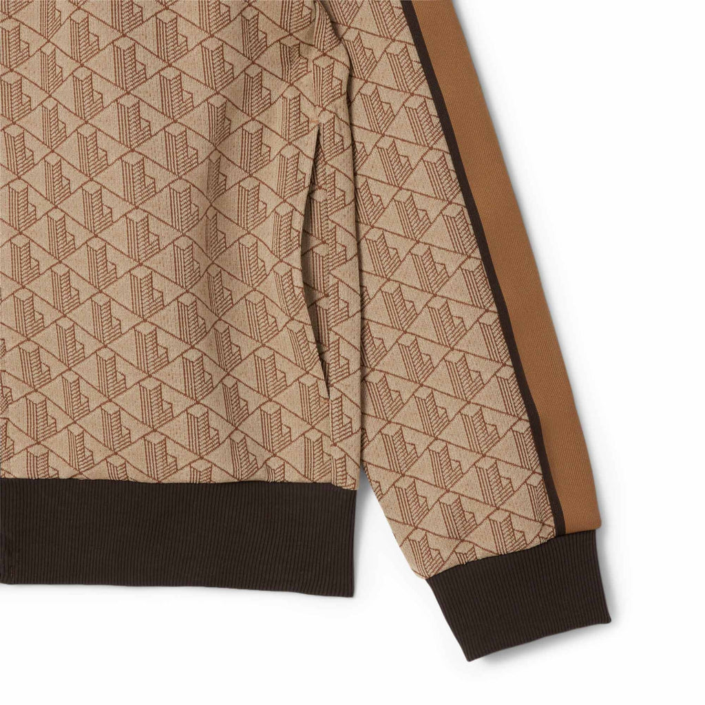 Paris Zip-Up Jacquard Track Jacket - Croissant