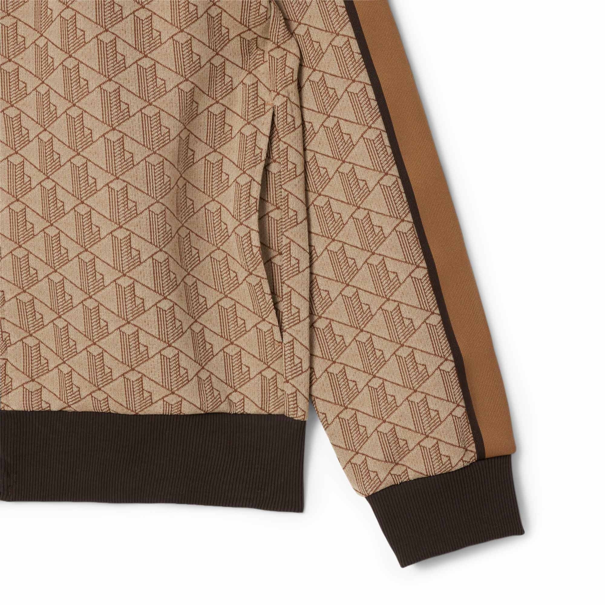 Paris Zip-Up Jacquard Track Jacket - Croissant