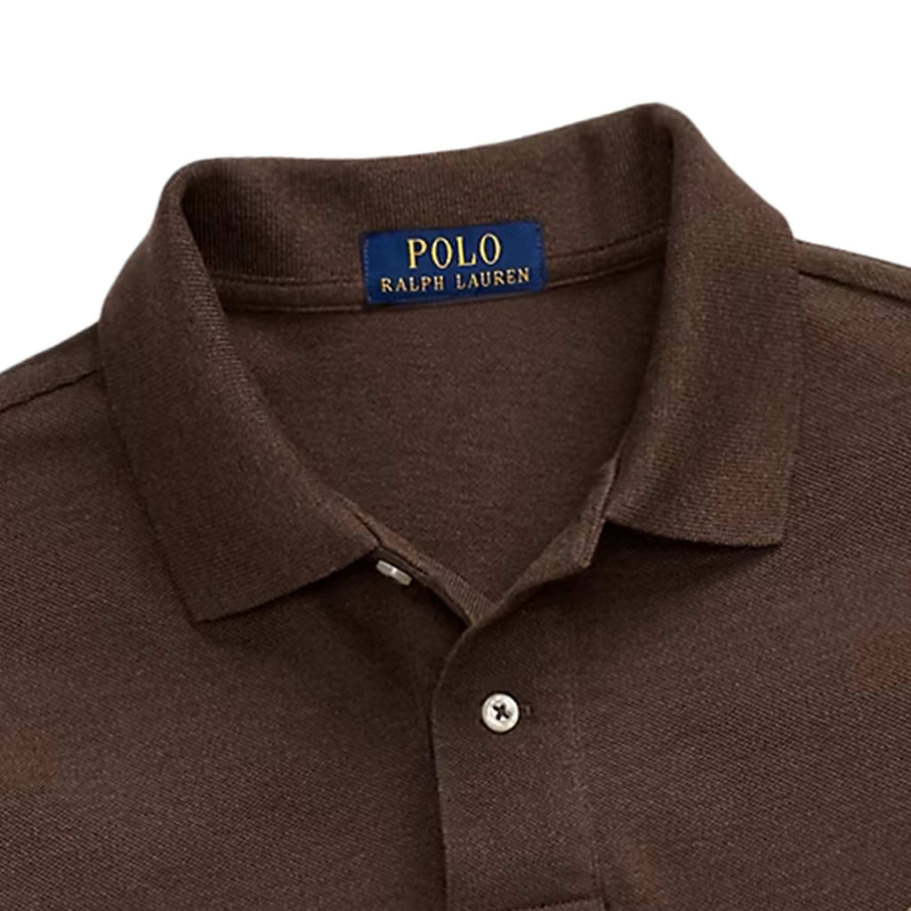 Polo Ralph Lauren Custom Slim Fit Long Sleeve Polo Shirt - Nutmeg Brown