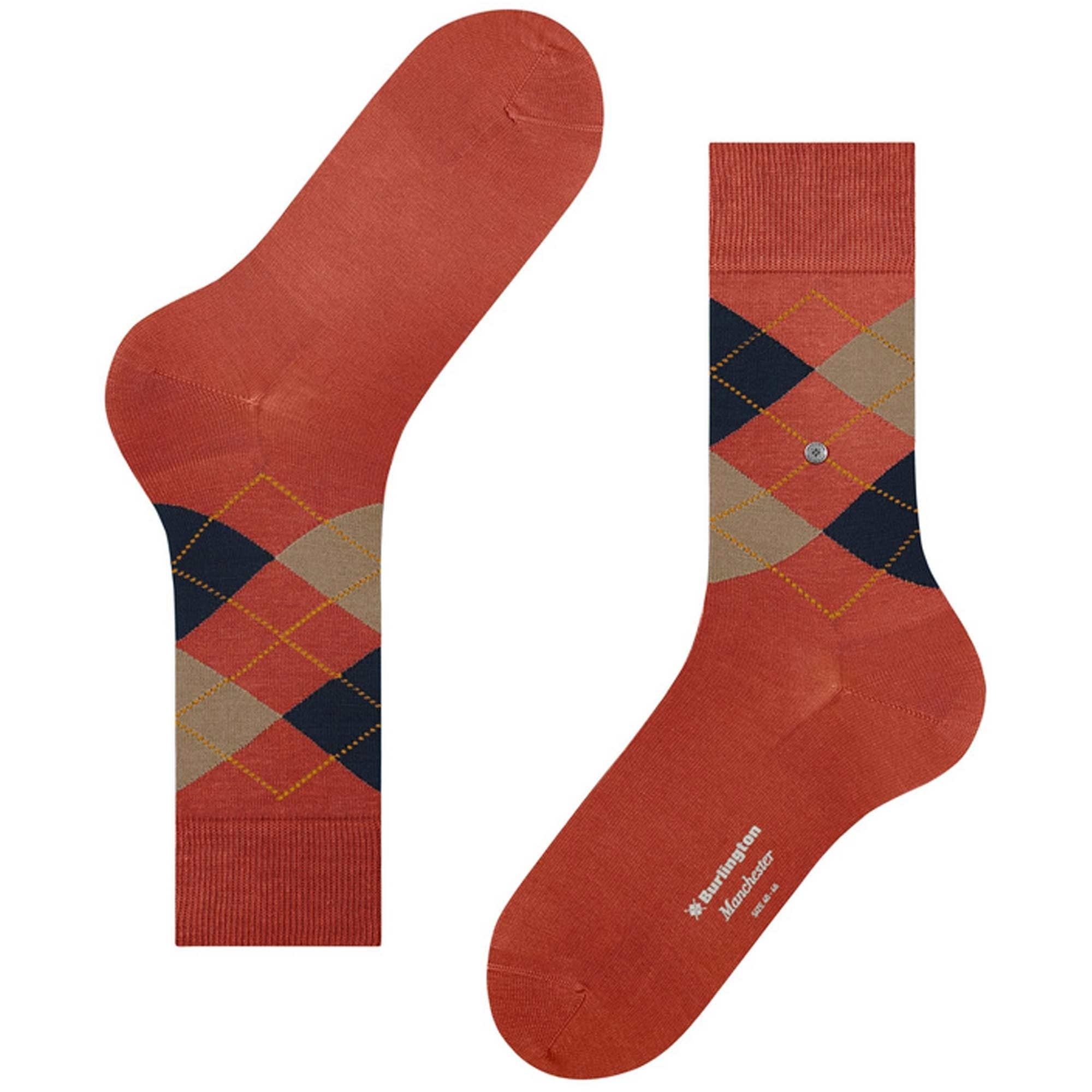 Manchester Socks - Orange/Navy