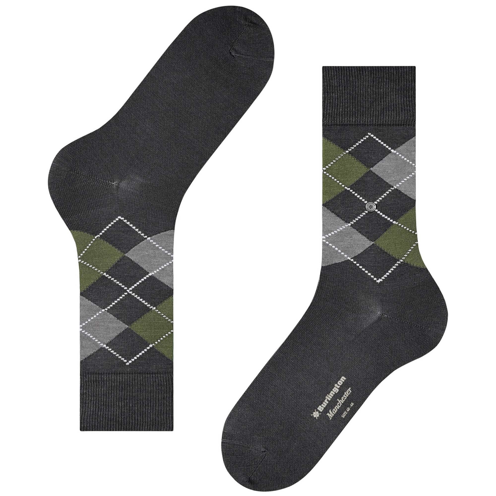 Manchester Socks - Grey/Green