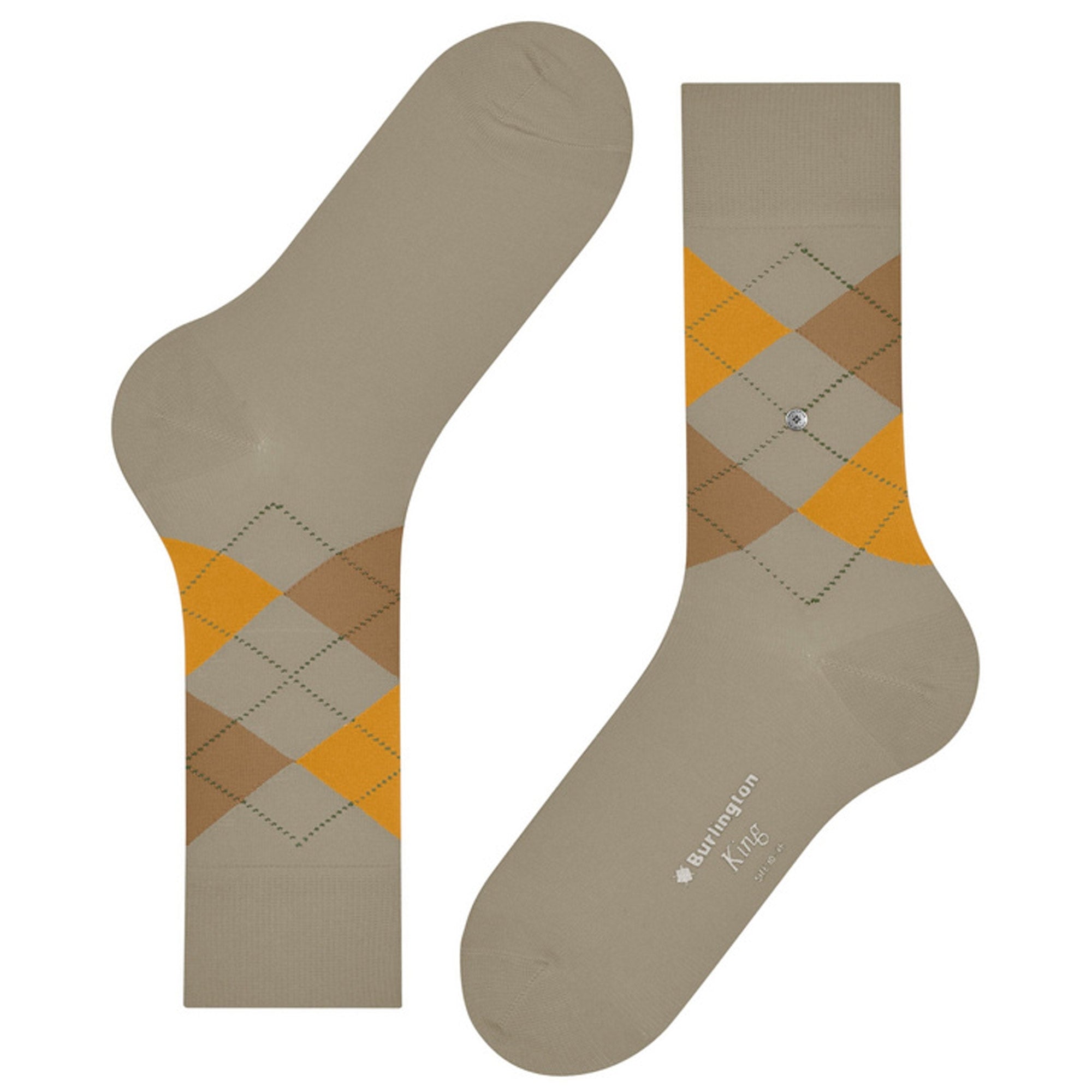 King Socks - Beige/Yellow
