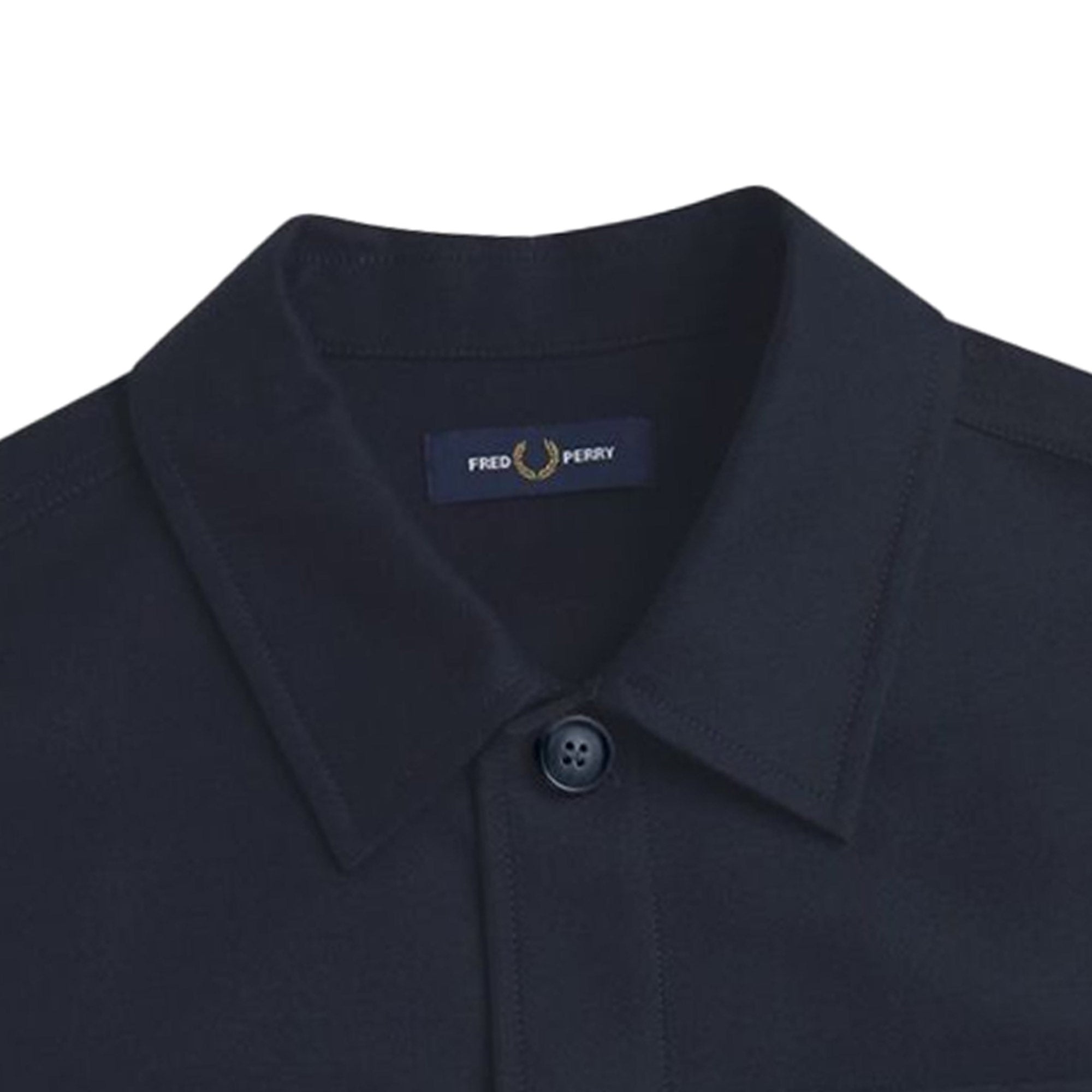 Fred Perry Brushed Twill Overshirt -  Navy