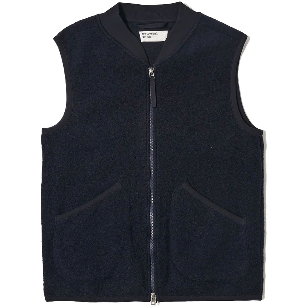 Universal Works Zip Waistcoat - Navy