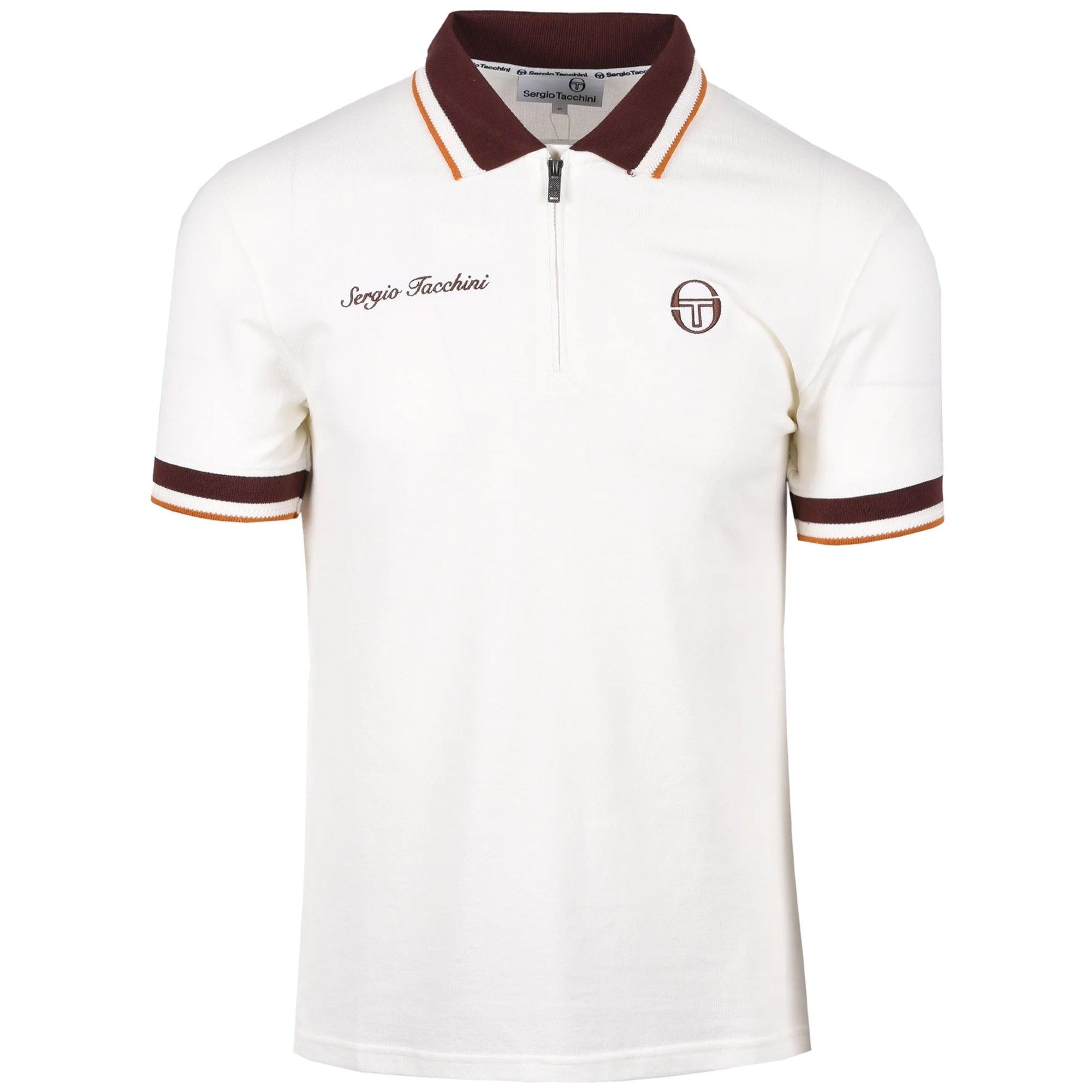 Sergio Tacchini Nanto Zip Neck Polo Shirt - Gardenia