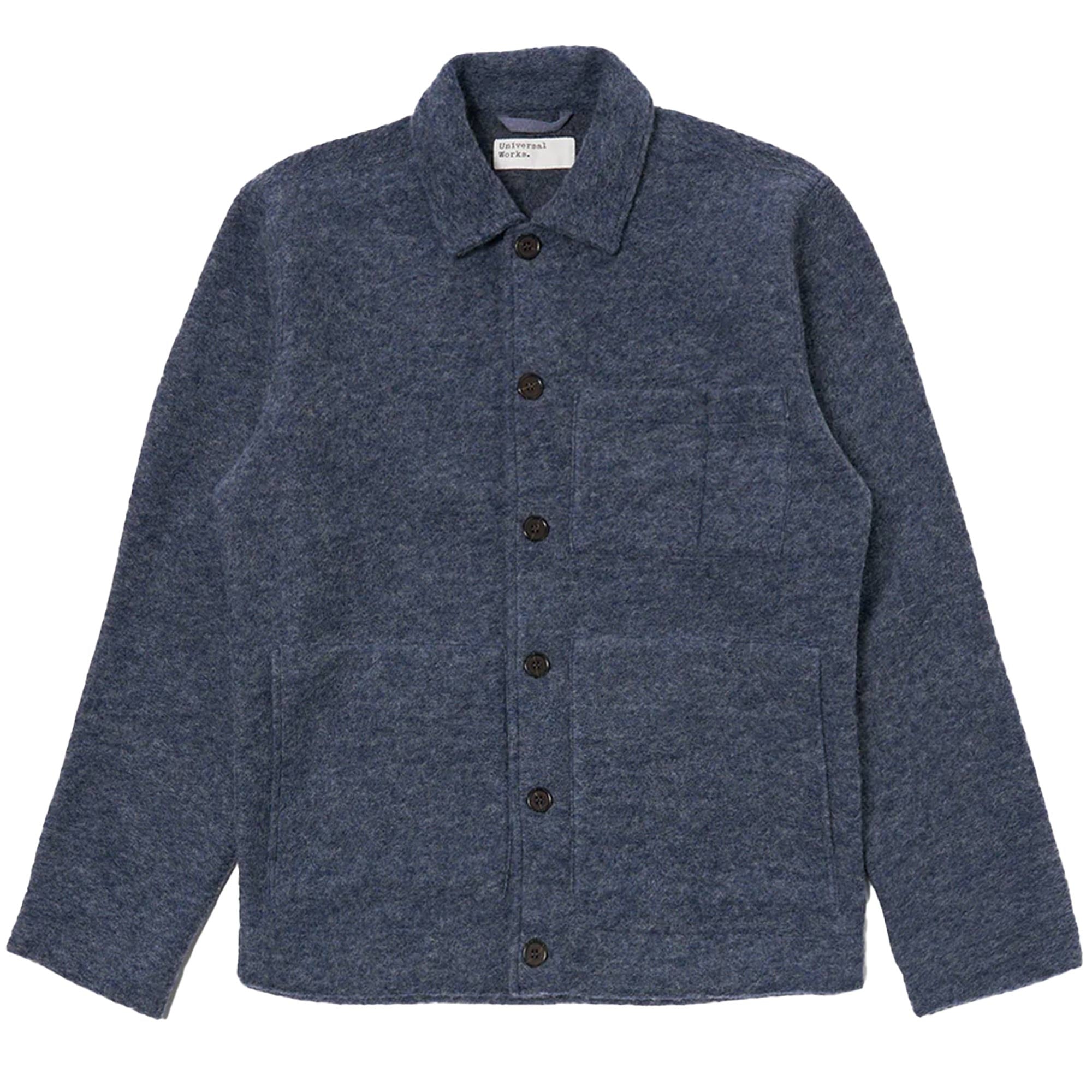 Universal Works Wool Fleece Uniform Jacket - Slate Blue