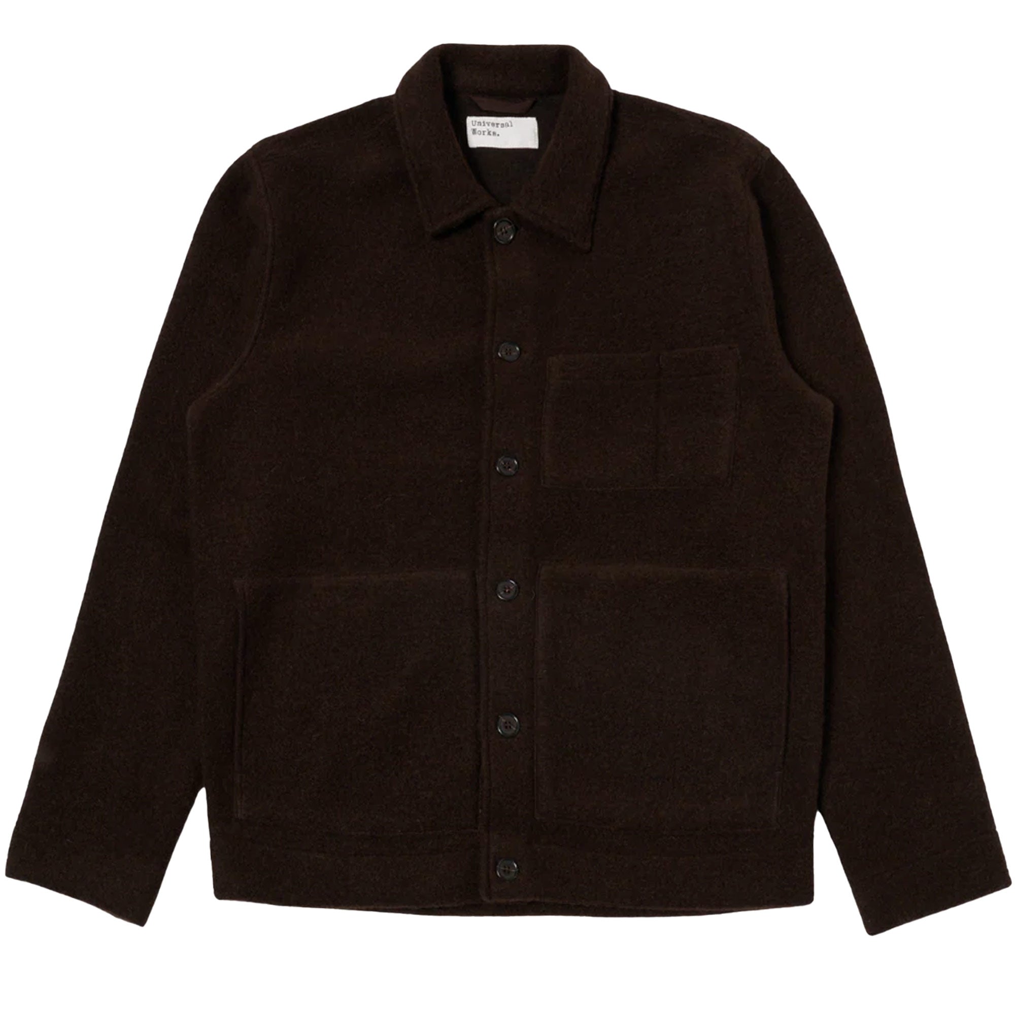 Wool Fleece Uniform Jacket - Brown