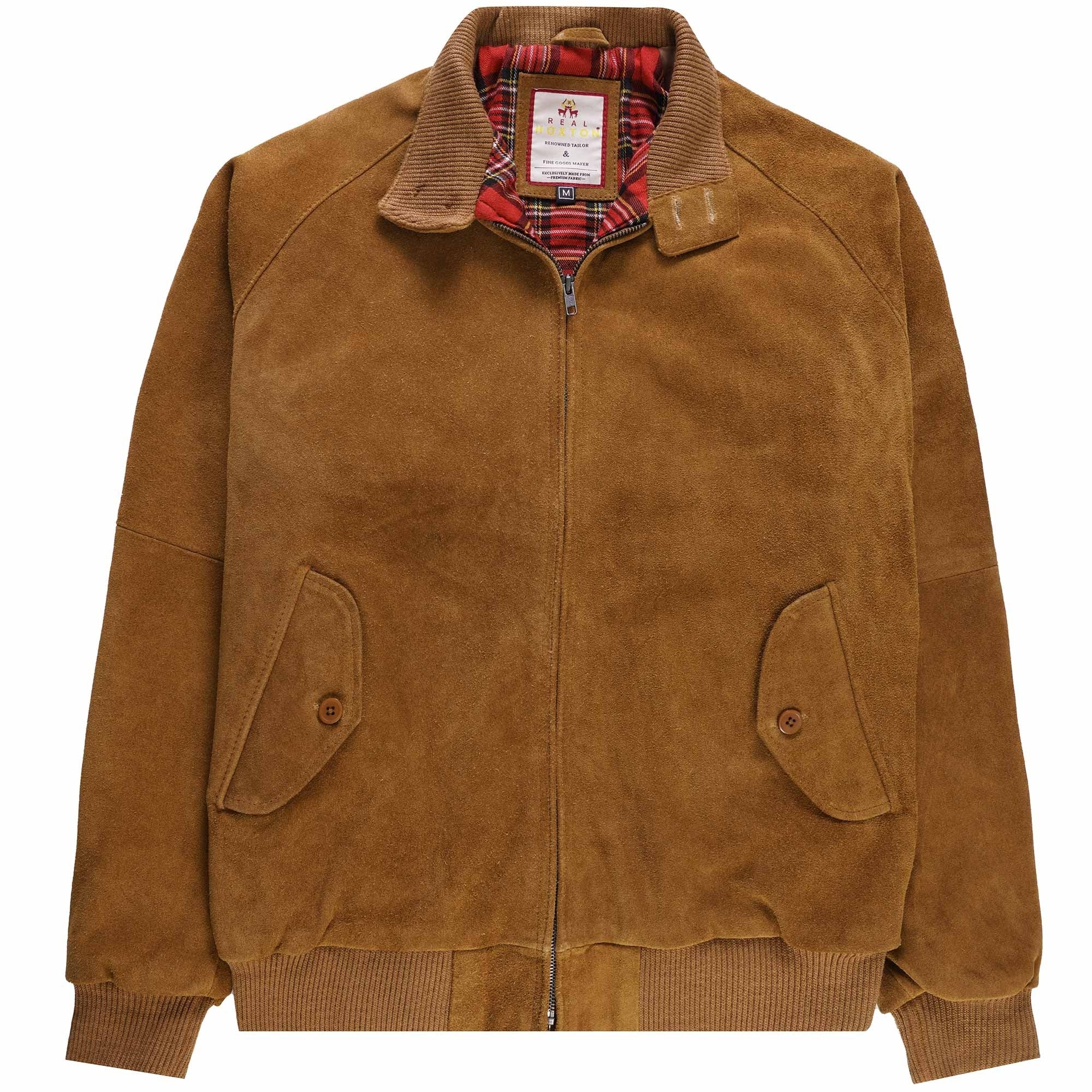 Suede Harrington Jacket - Tan