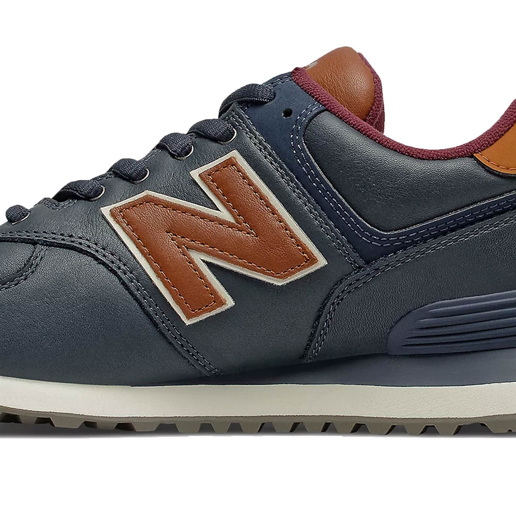 574 Leather - Navy