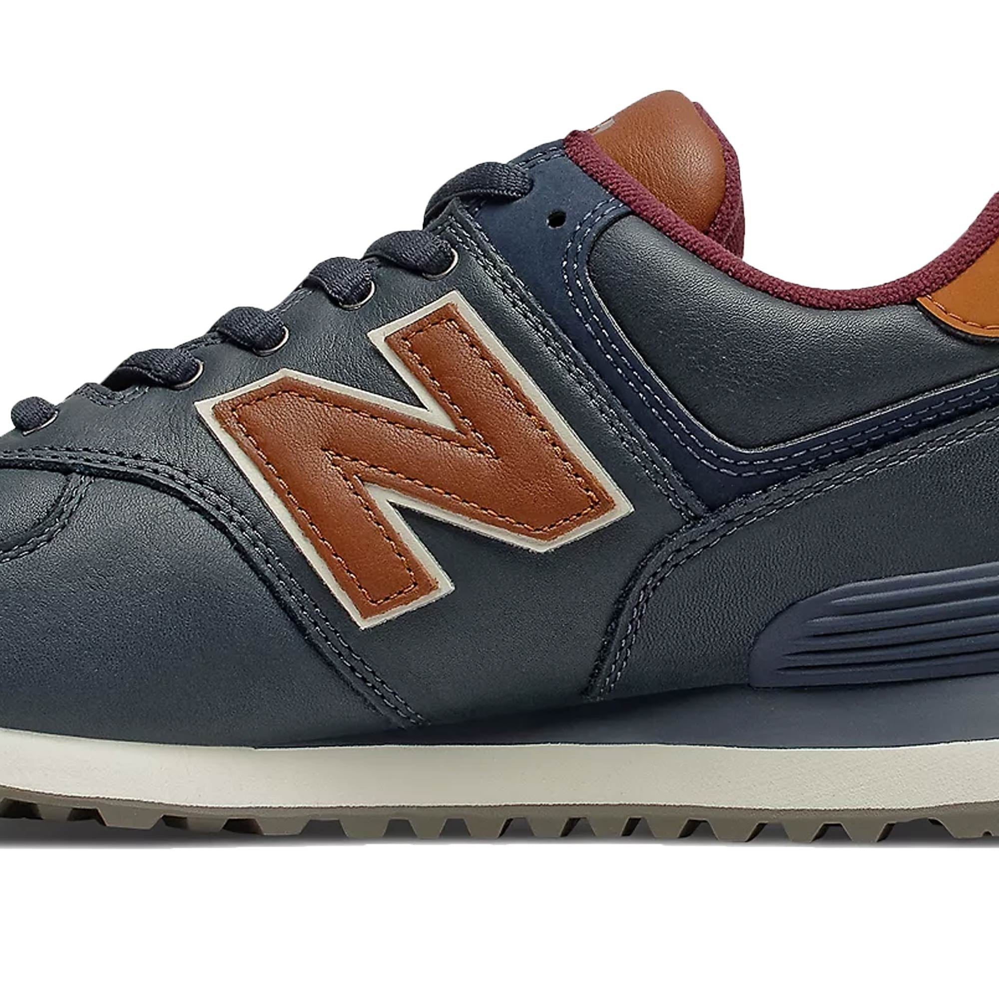 574 Leather - Navy