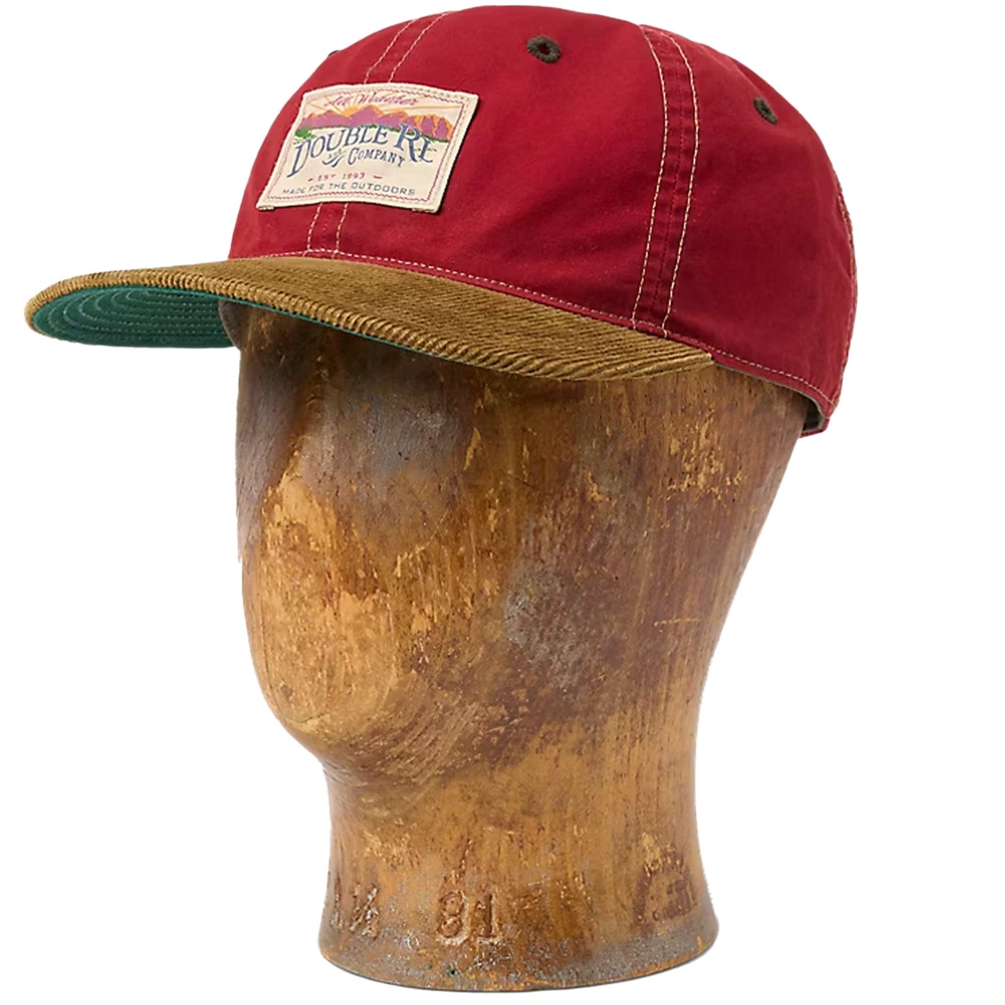 Corduroy-Bill Oilcloth Ball Cap - Vintage Red