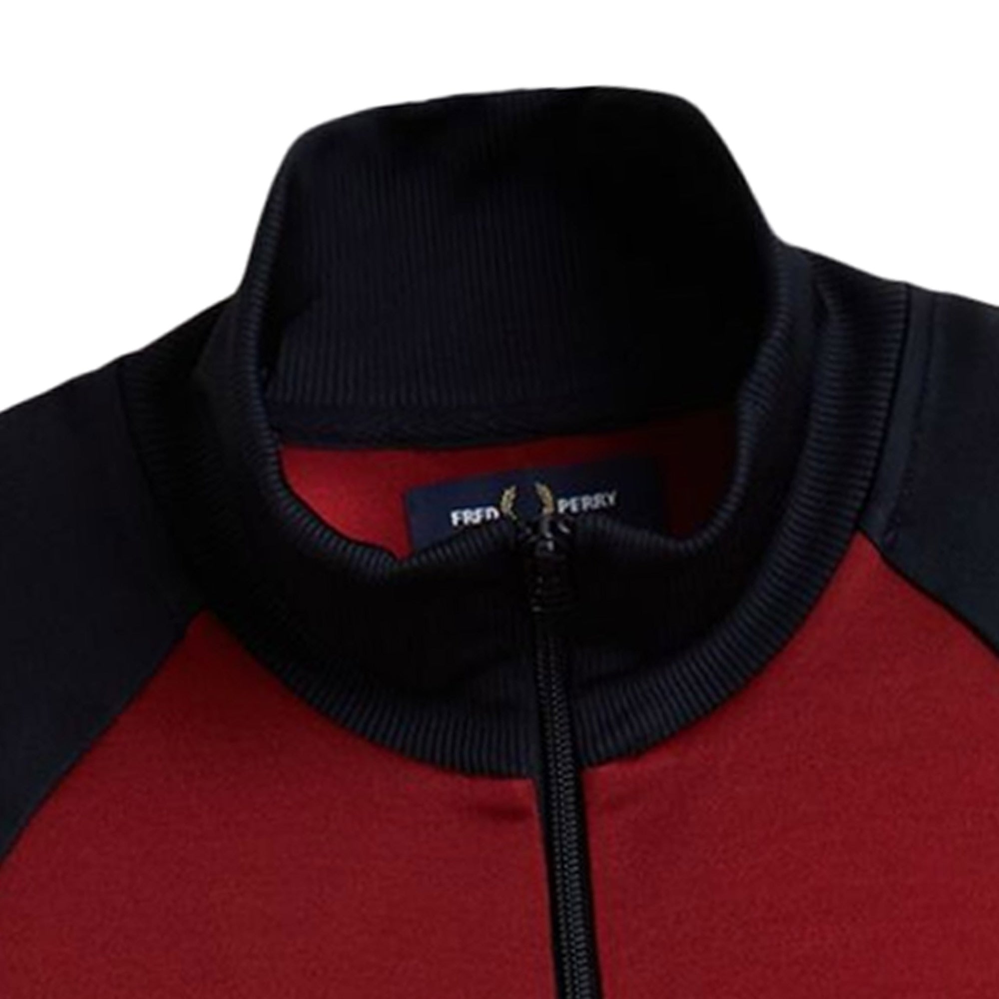 Fred Perry Contrast Sleeve Track Jacket - Red/Navy