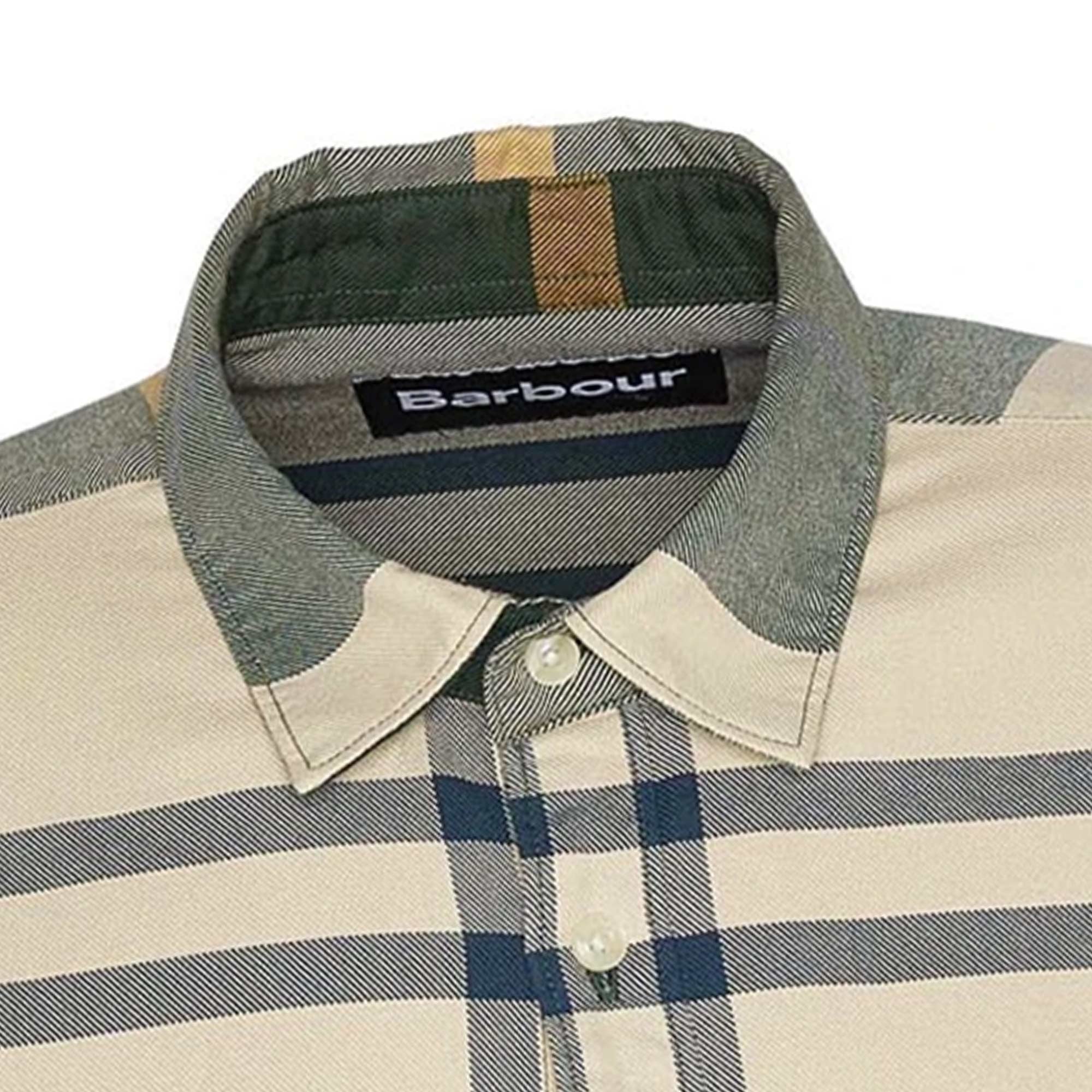 Renford Oversized Long-Sleeved Tartan Shirt - Ancient