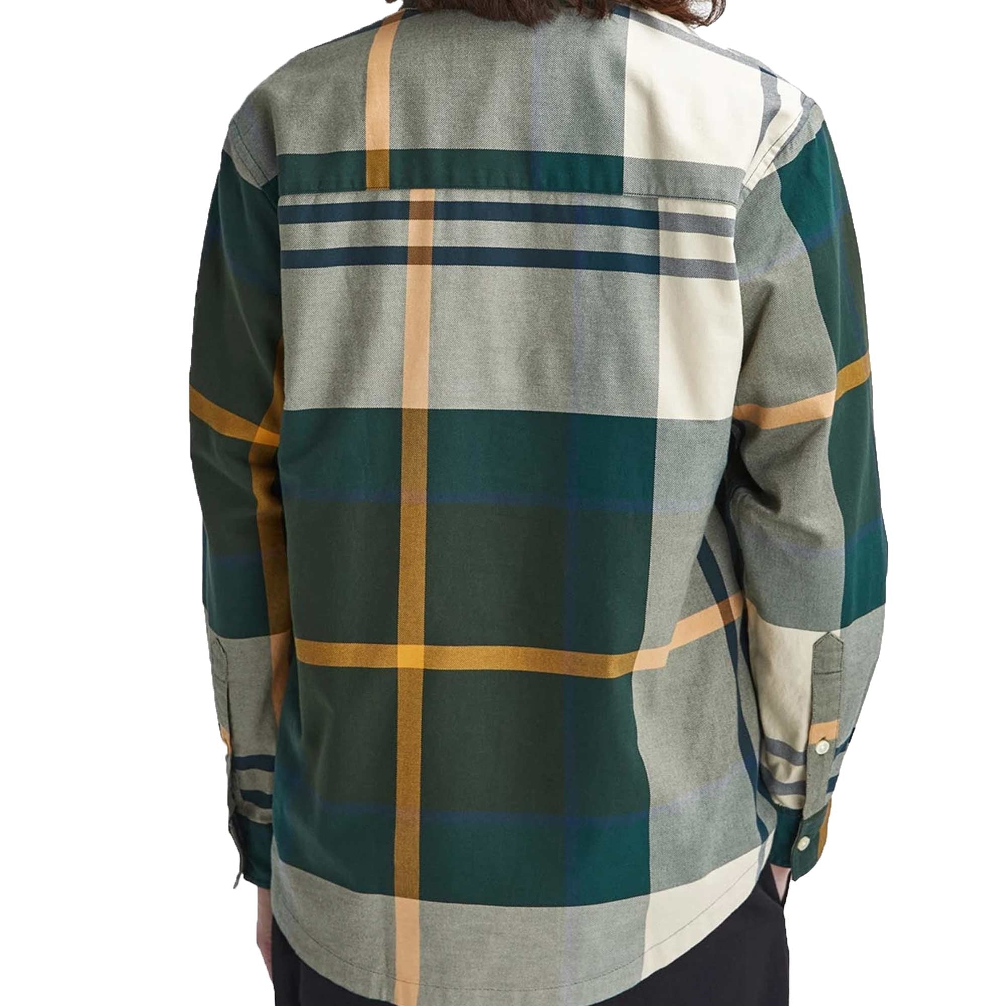 Renford Oversized Long-Sleeved Tartan Shirt - Ancient