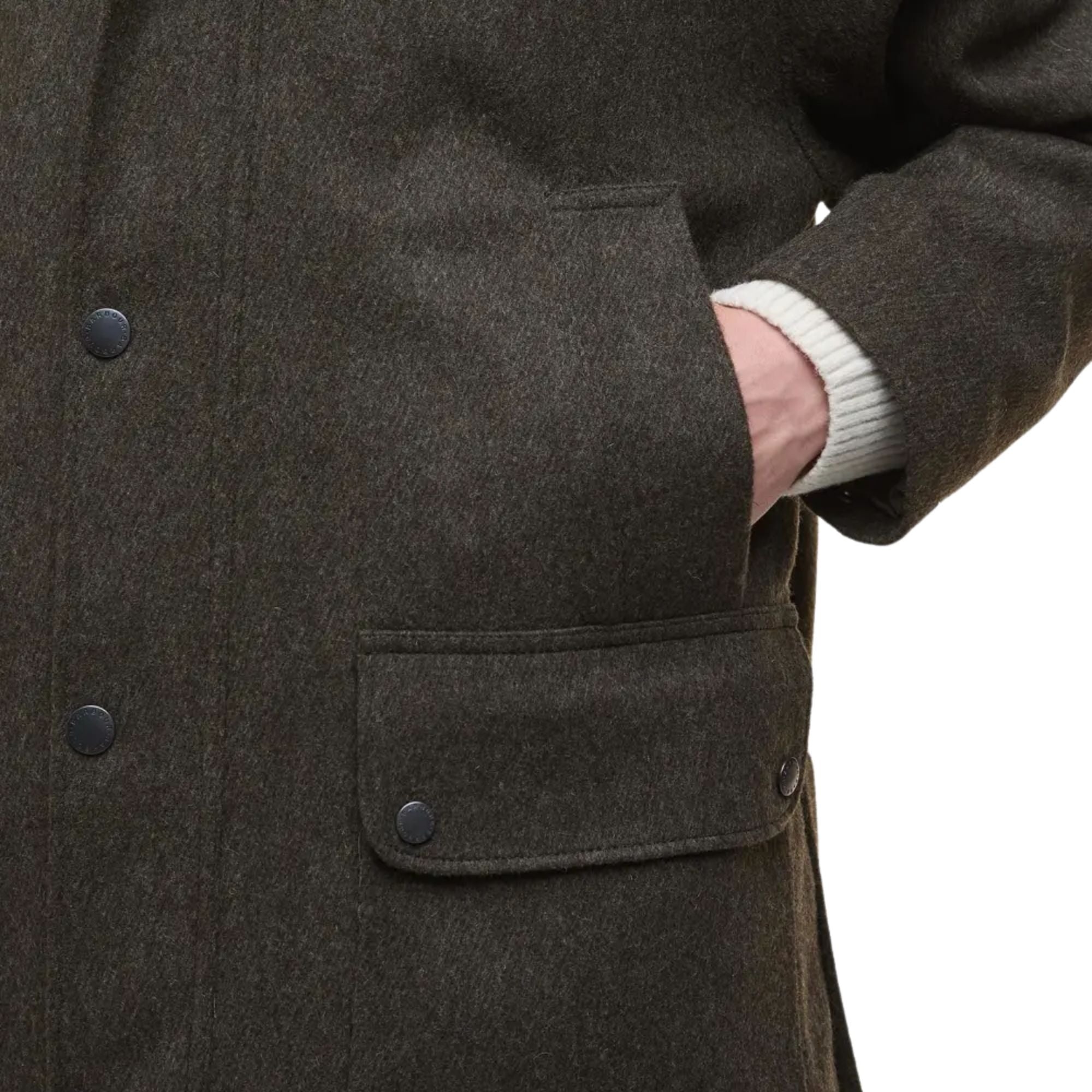 Barbour Modified Bedale Wool Jacket - Olive