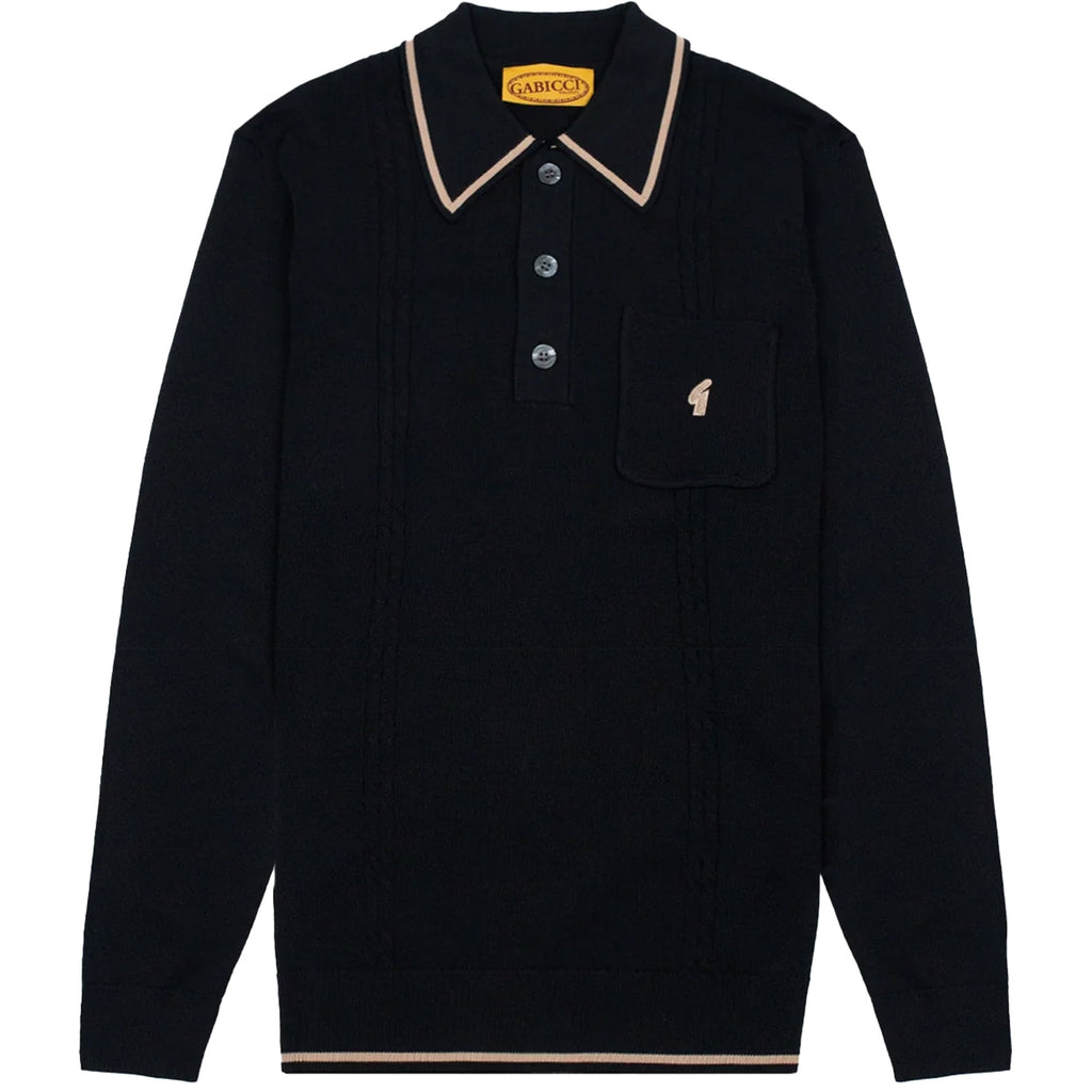 Gabicci Vintage Ned Polo Shirt - Black