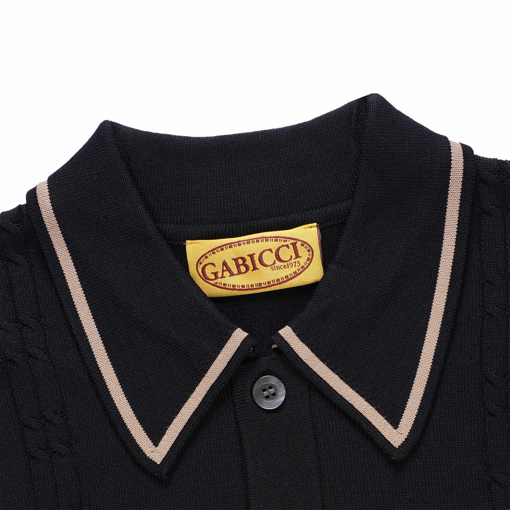 Gabicci Vintage Ned Polo Shirt - Black