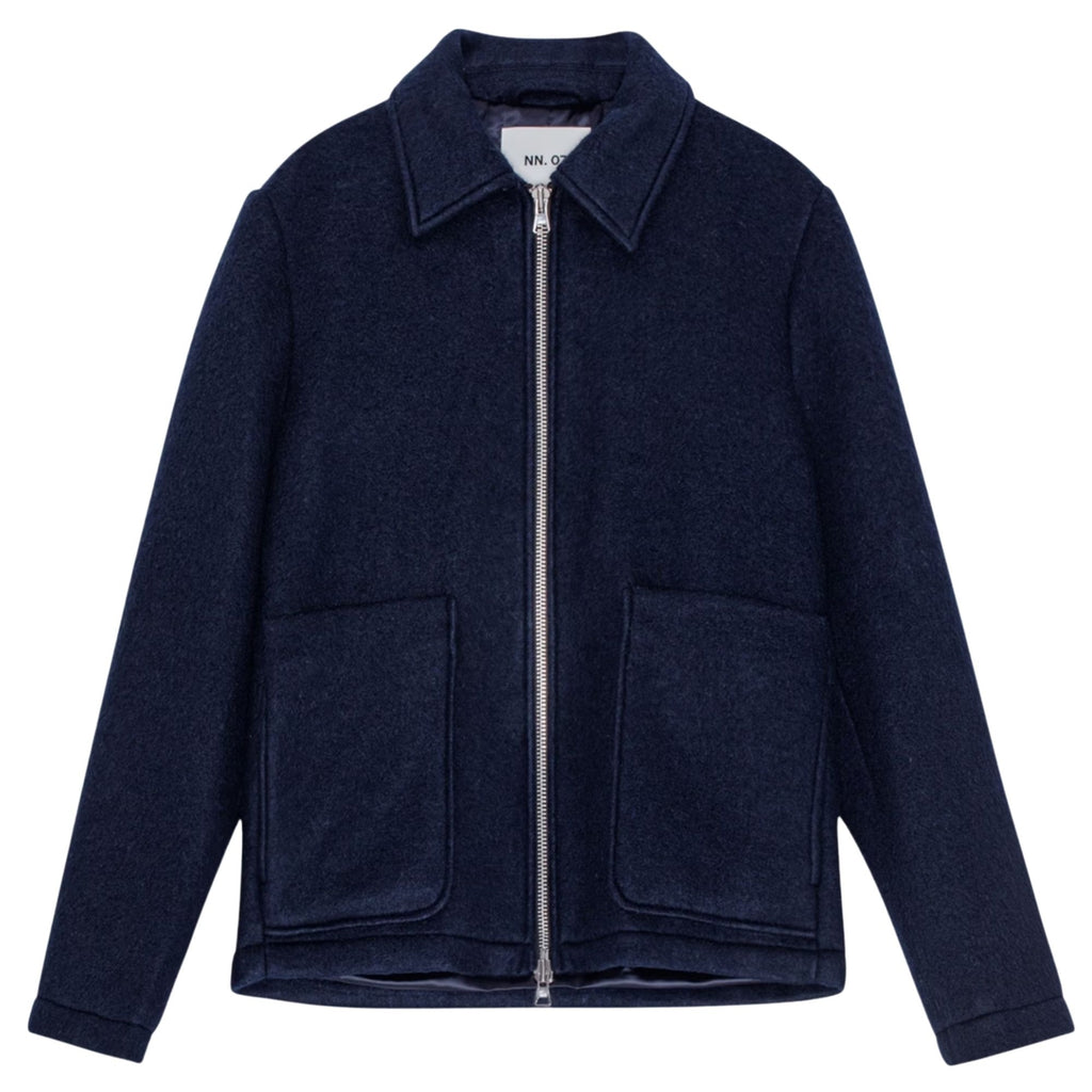 Gael Wool Jacket - Navy Blue
