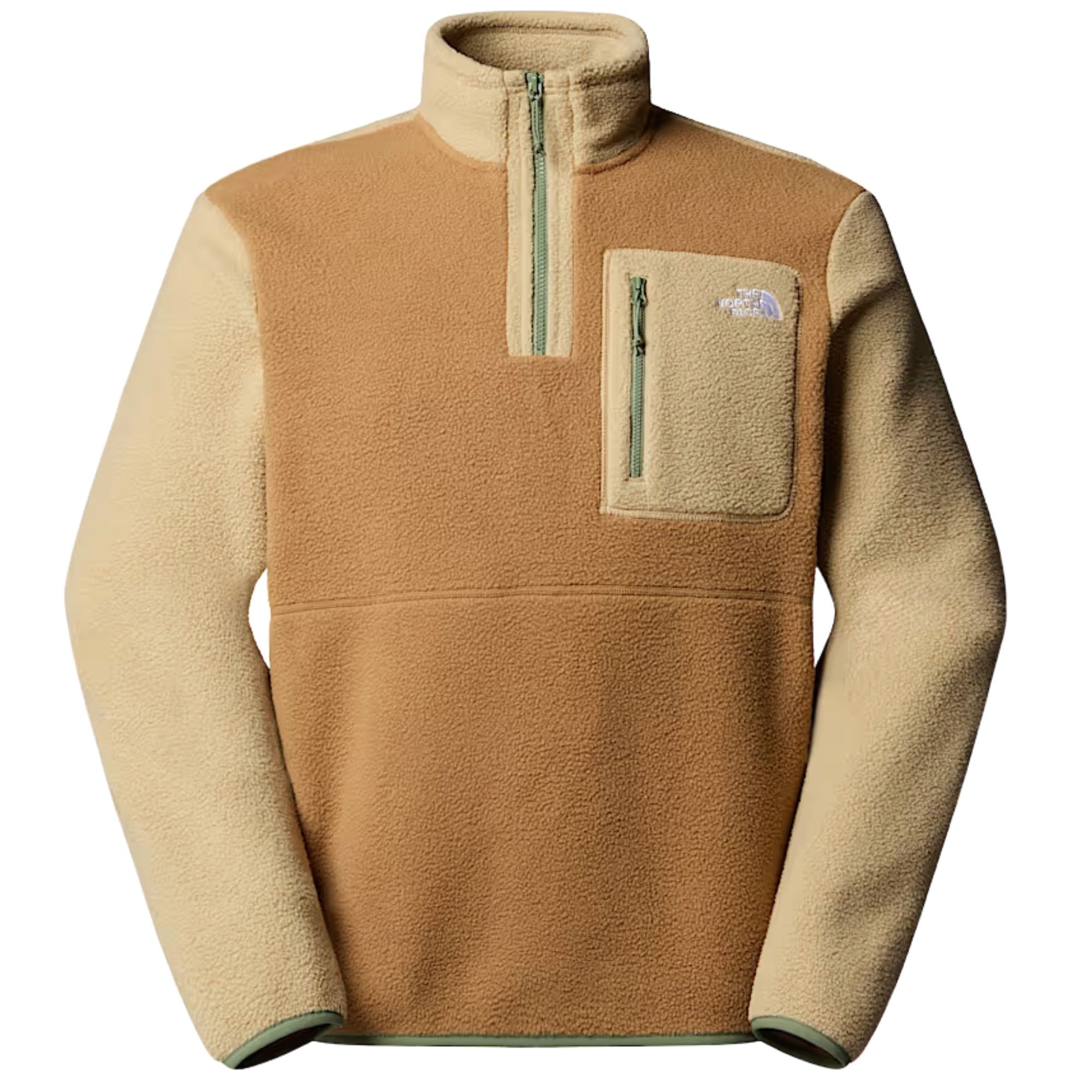 The North Face Yumiori 1/4 Zip Fleece Jacket - Beige/Brown