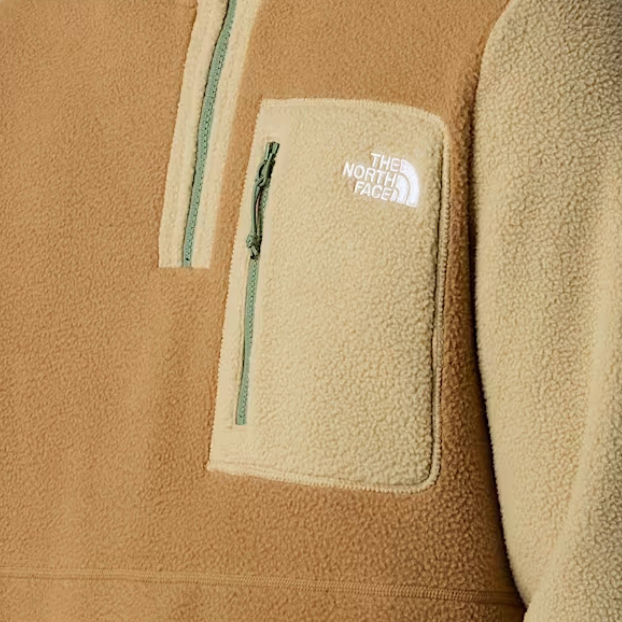 The North Face Yumiori 1/4 Zip Fleece Jacket - Beige/Brown