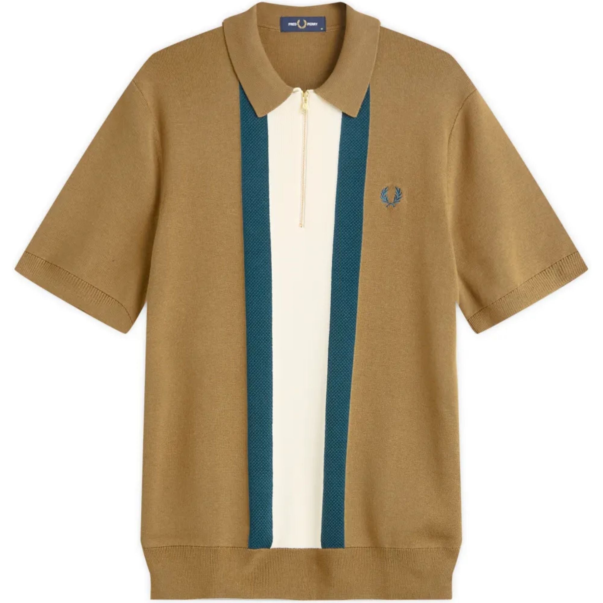 Fred Perry K1342 Textured Stripe Knitted Shirt - K1342-P96