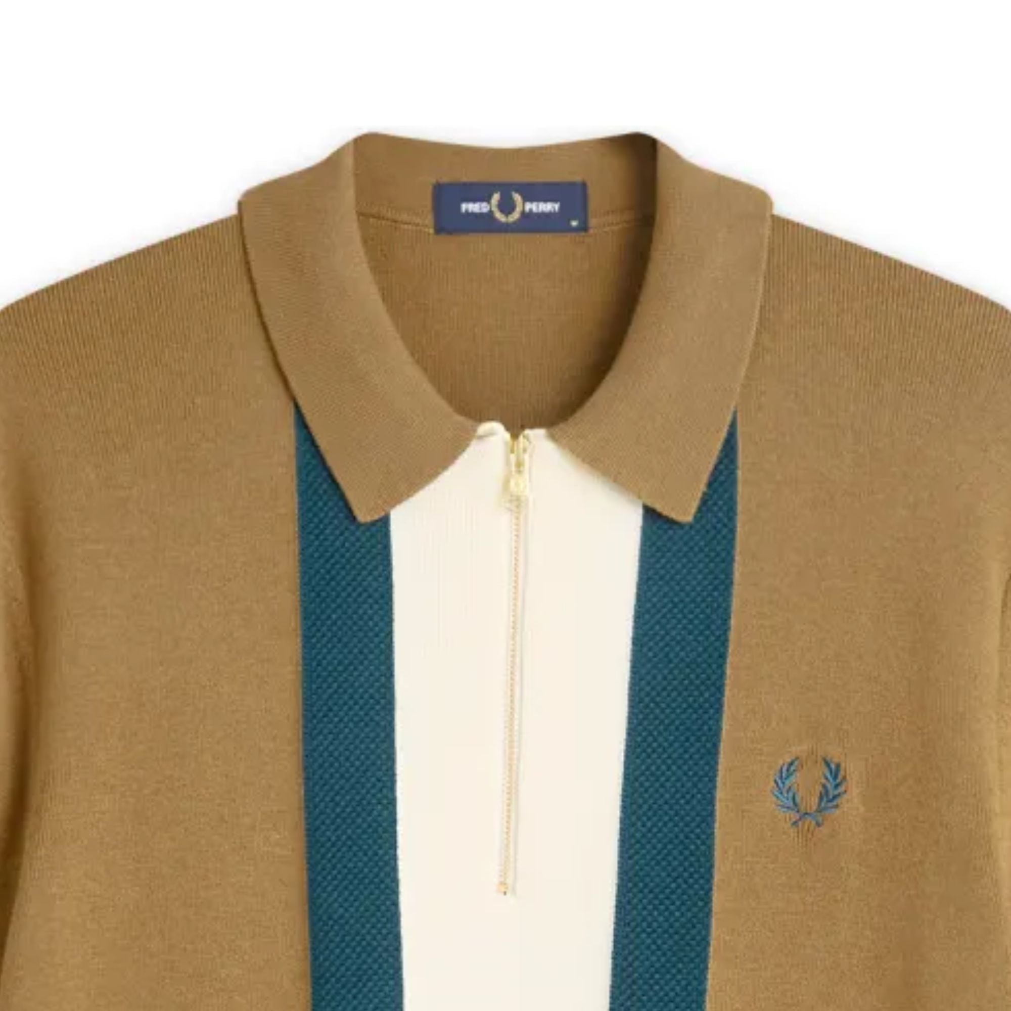 Fred Perry K1342 Textured Stripe Knitted Shirt - K1342-P96
