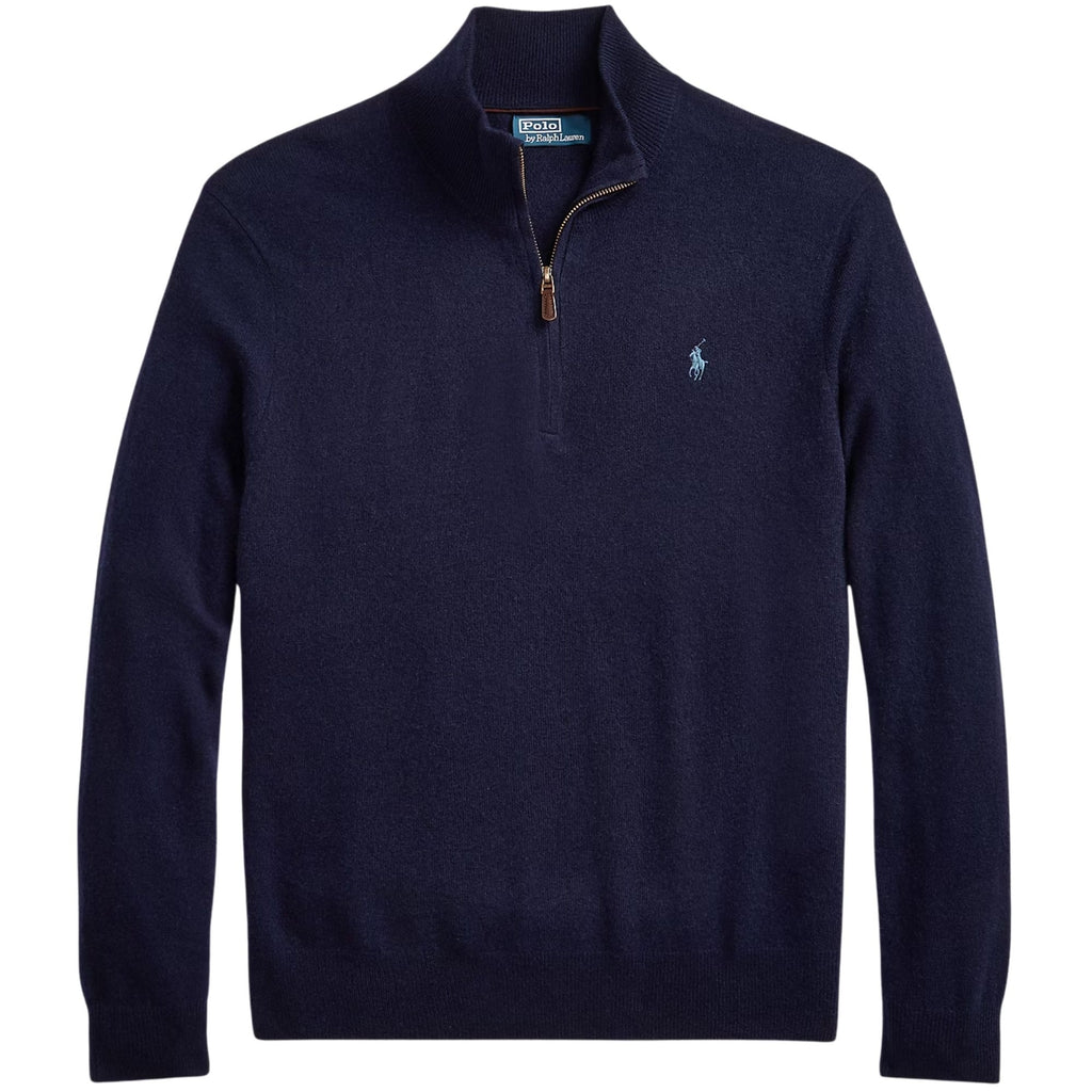 Polo Ralph Lauren Wool Quarter-Zip Jumper - Blue