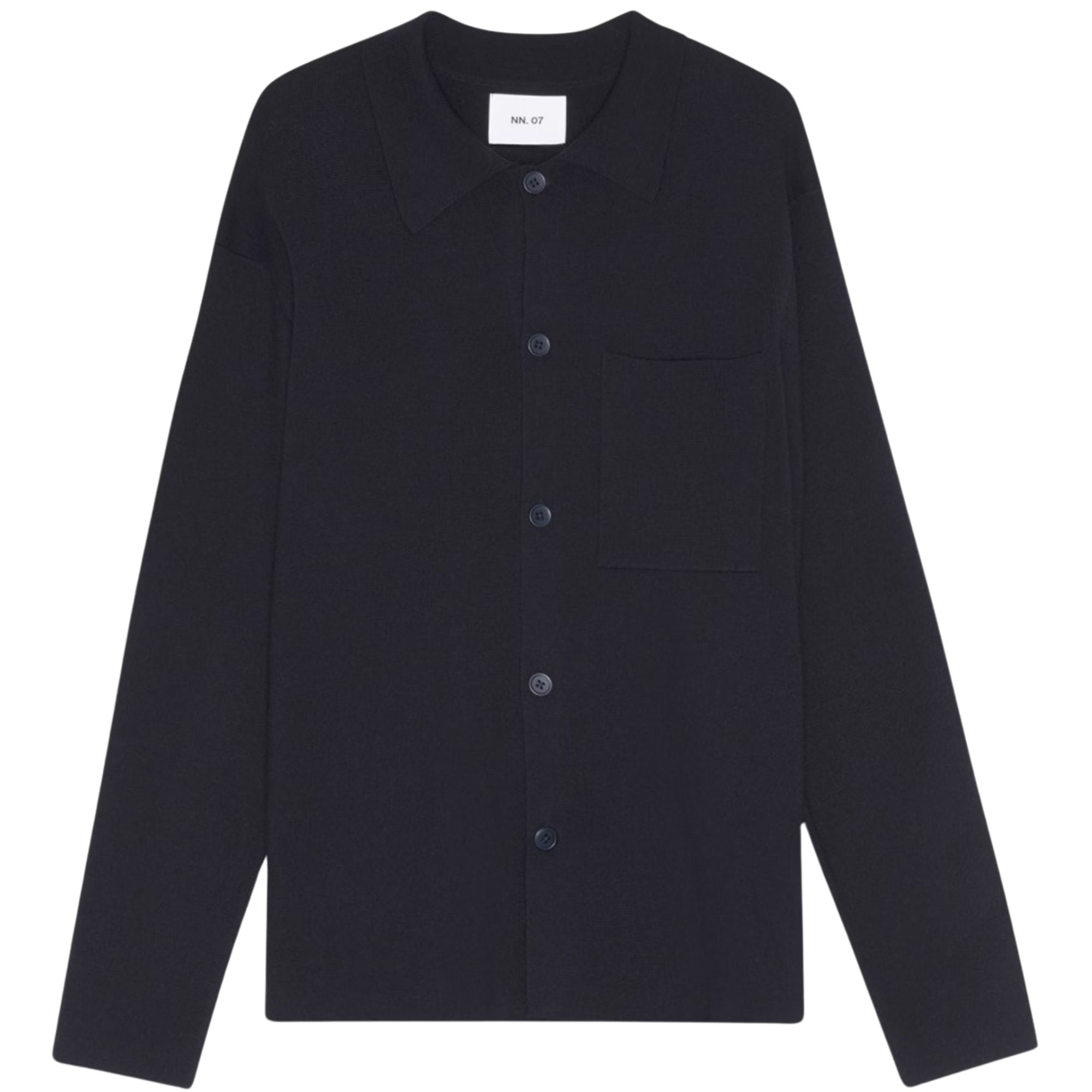 NN07 Jonas Button Up Overshirt - Black