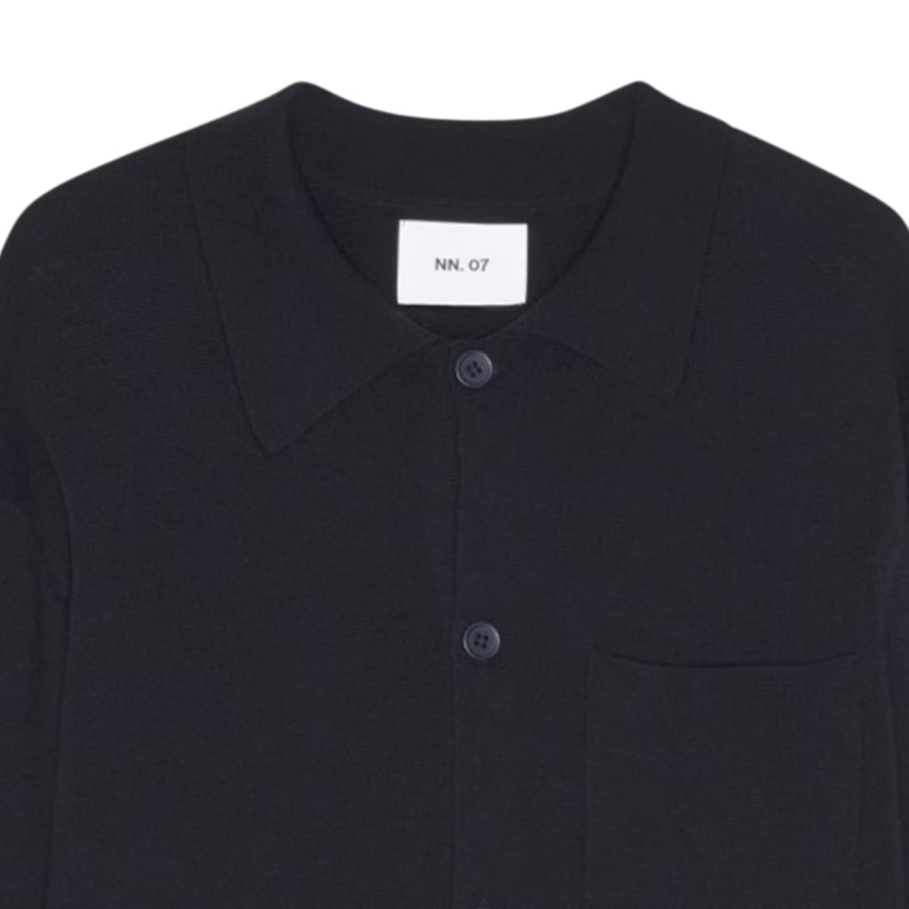 NN07 Jonas Button Up Overshirt - Black