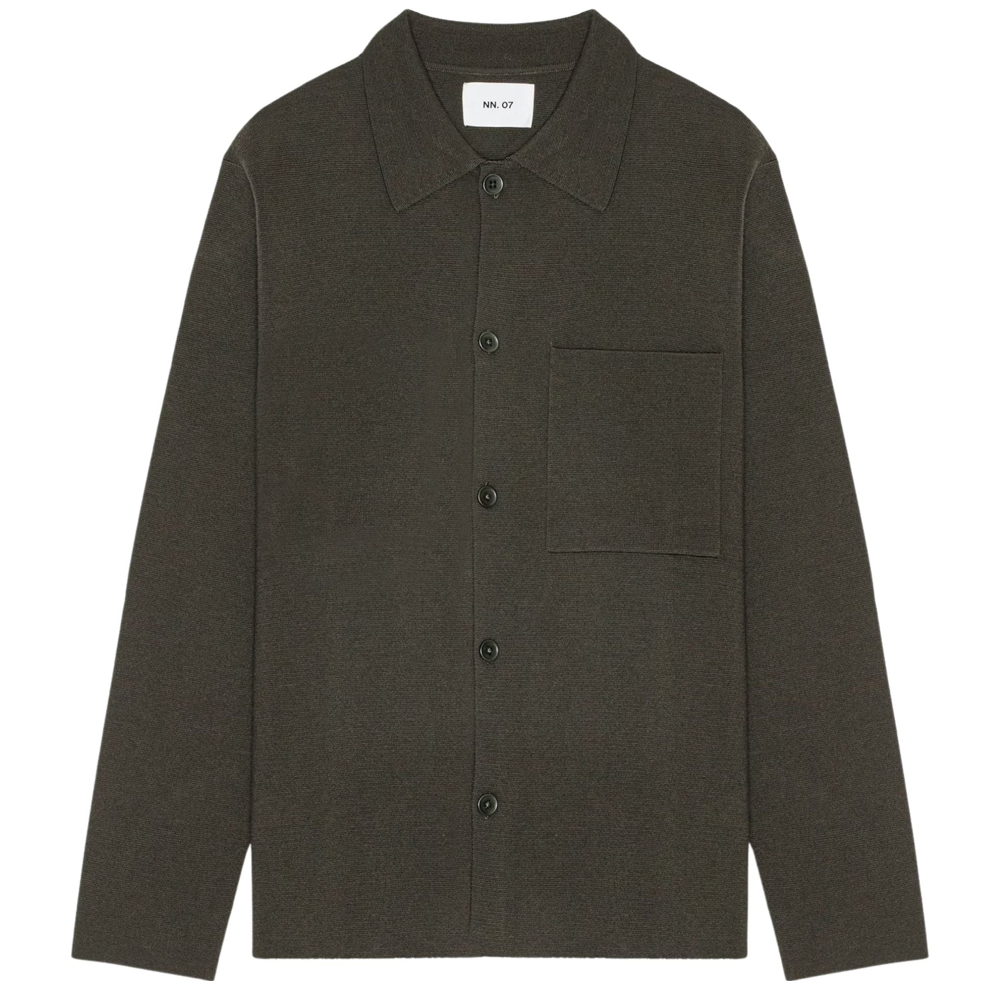 Jonas Button Up Overshirt - Dark Army