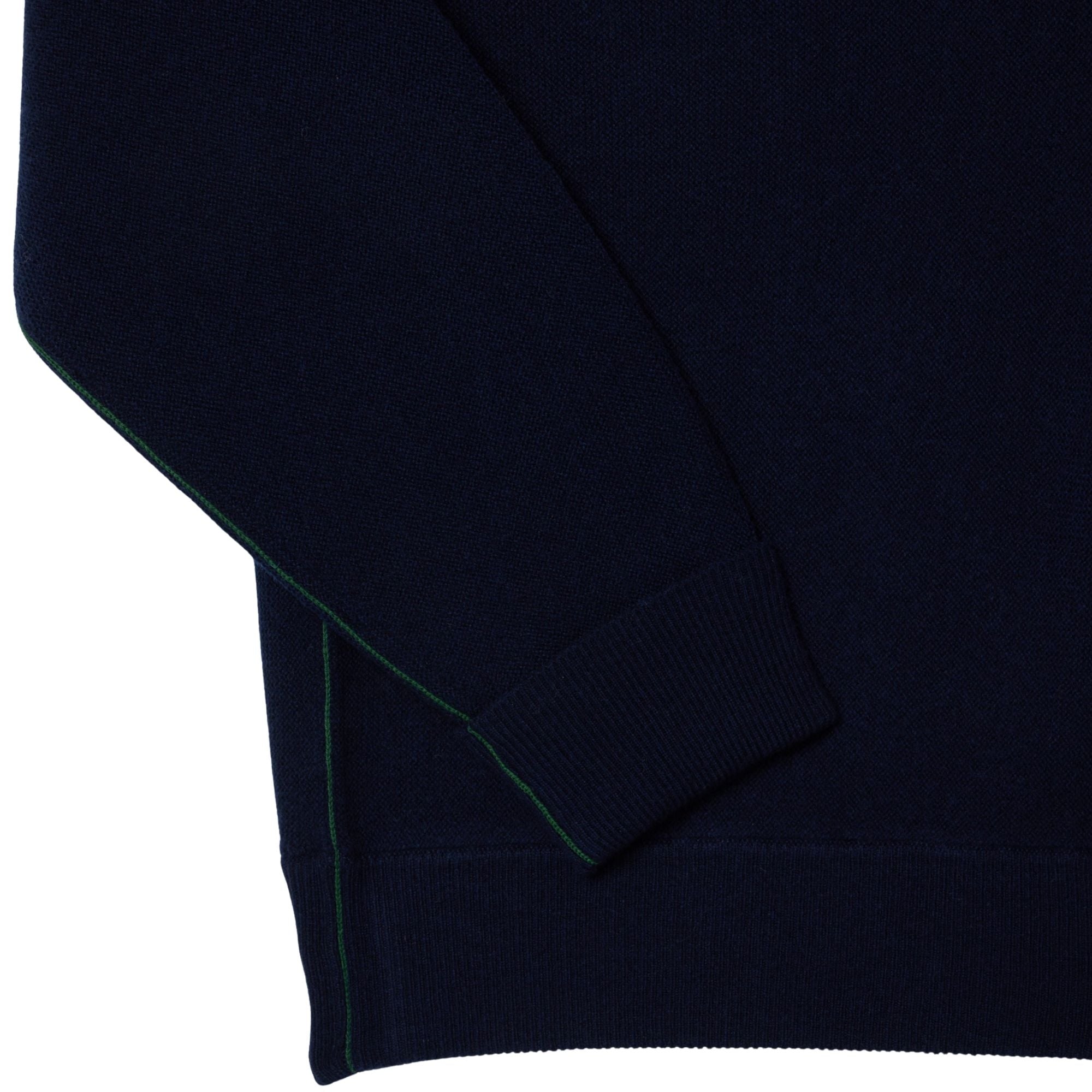 Lacoste Relaxed Fit Carded Wool Polo Sweater - Navy