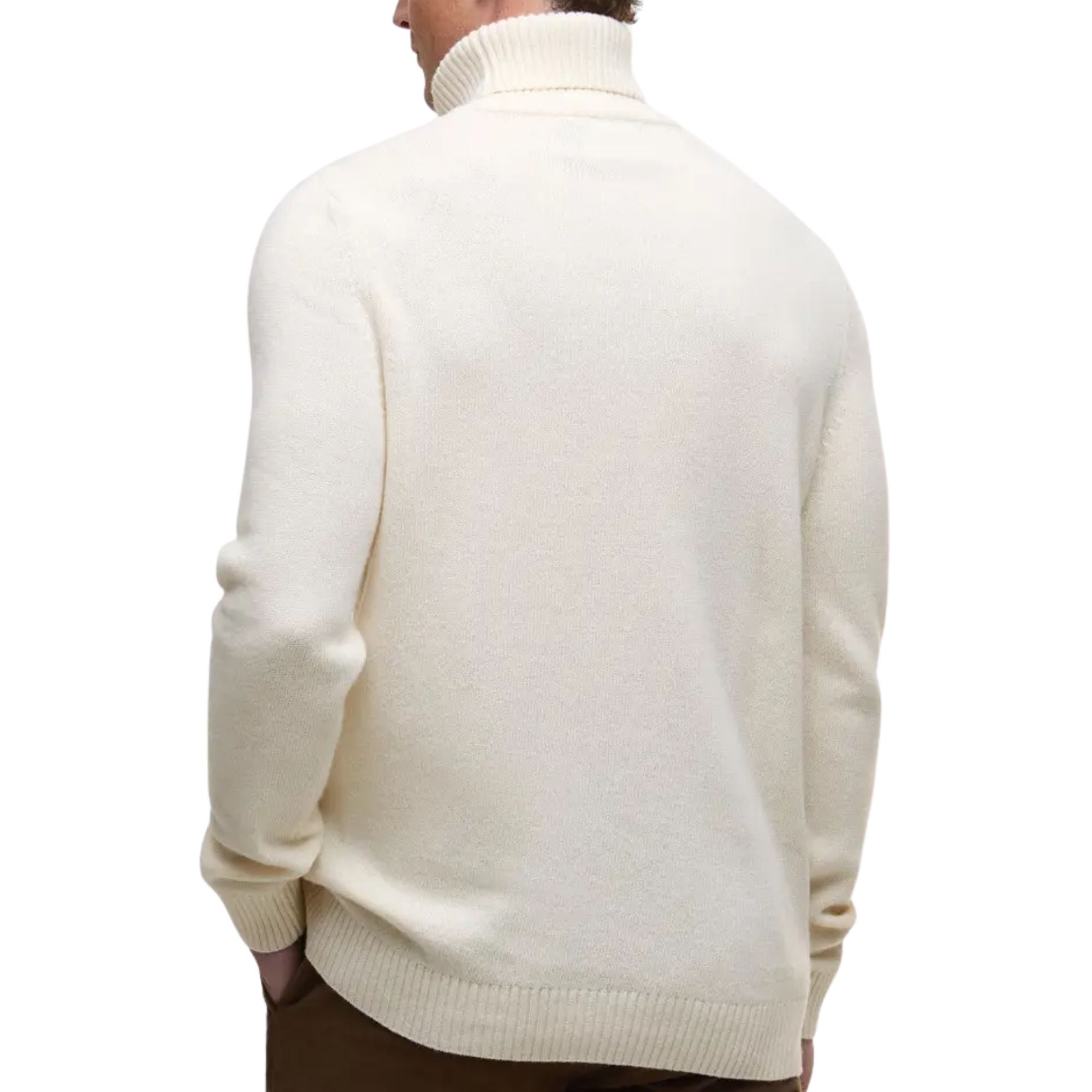 Barbour Kelp Roll-Neck Jumper - Whisper White