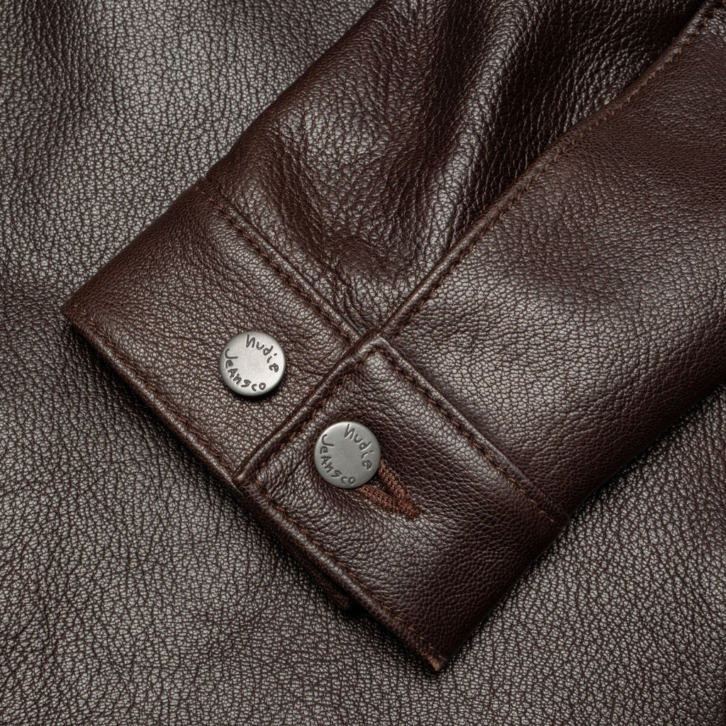 Joppe Western Leather Jacket - Brown