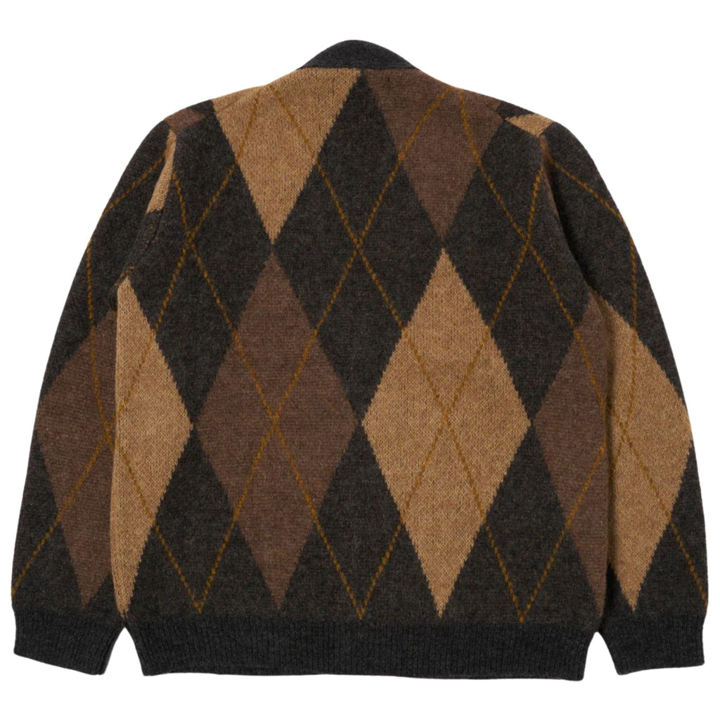Universal Works Alpaca Knit Langdale Argyll Cardigan - Brown