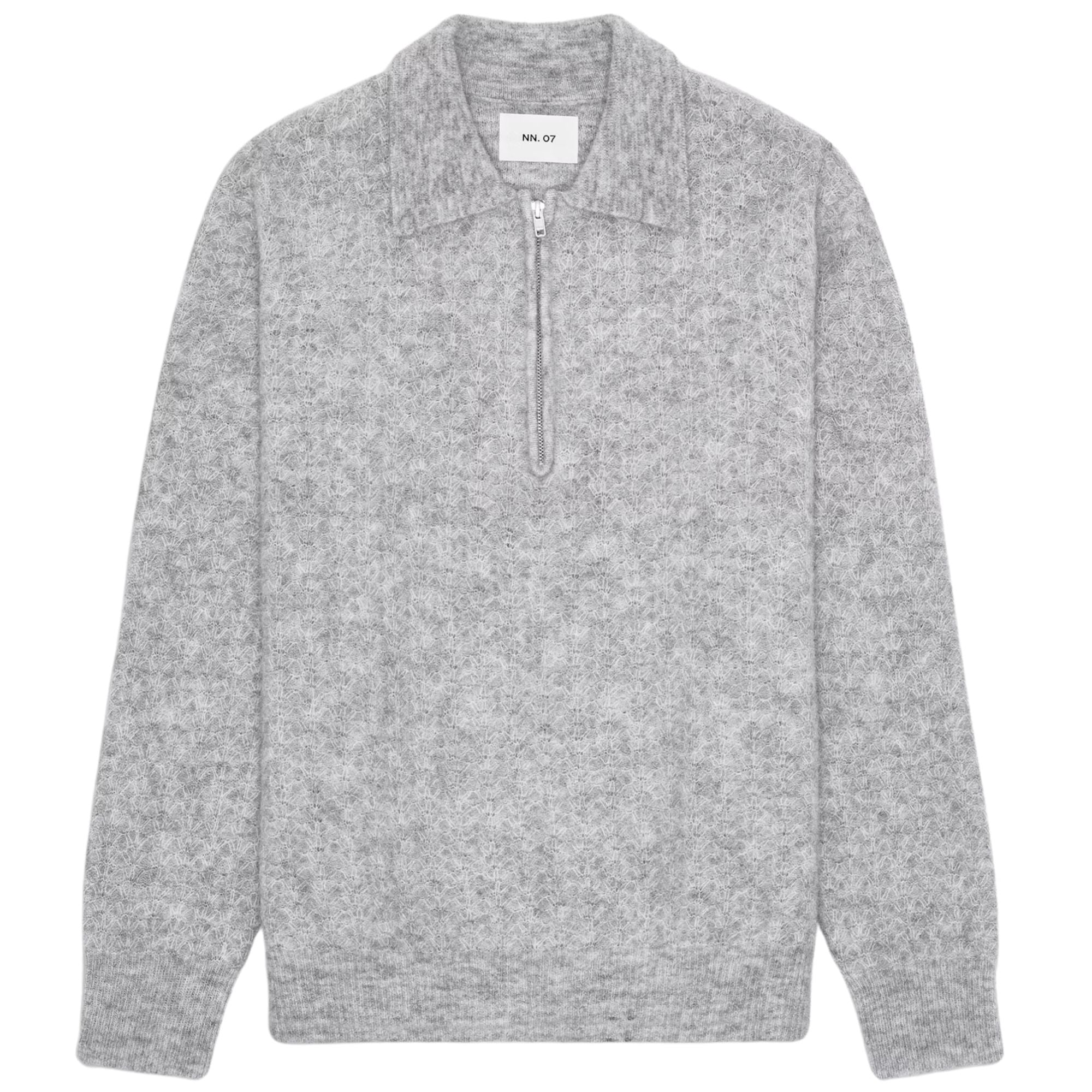 Alfie Half Zip Polo - Sable Grey