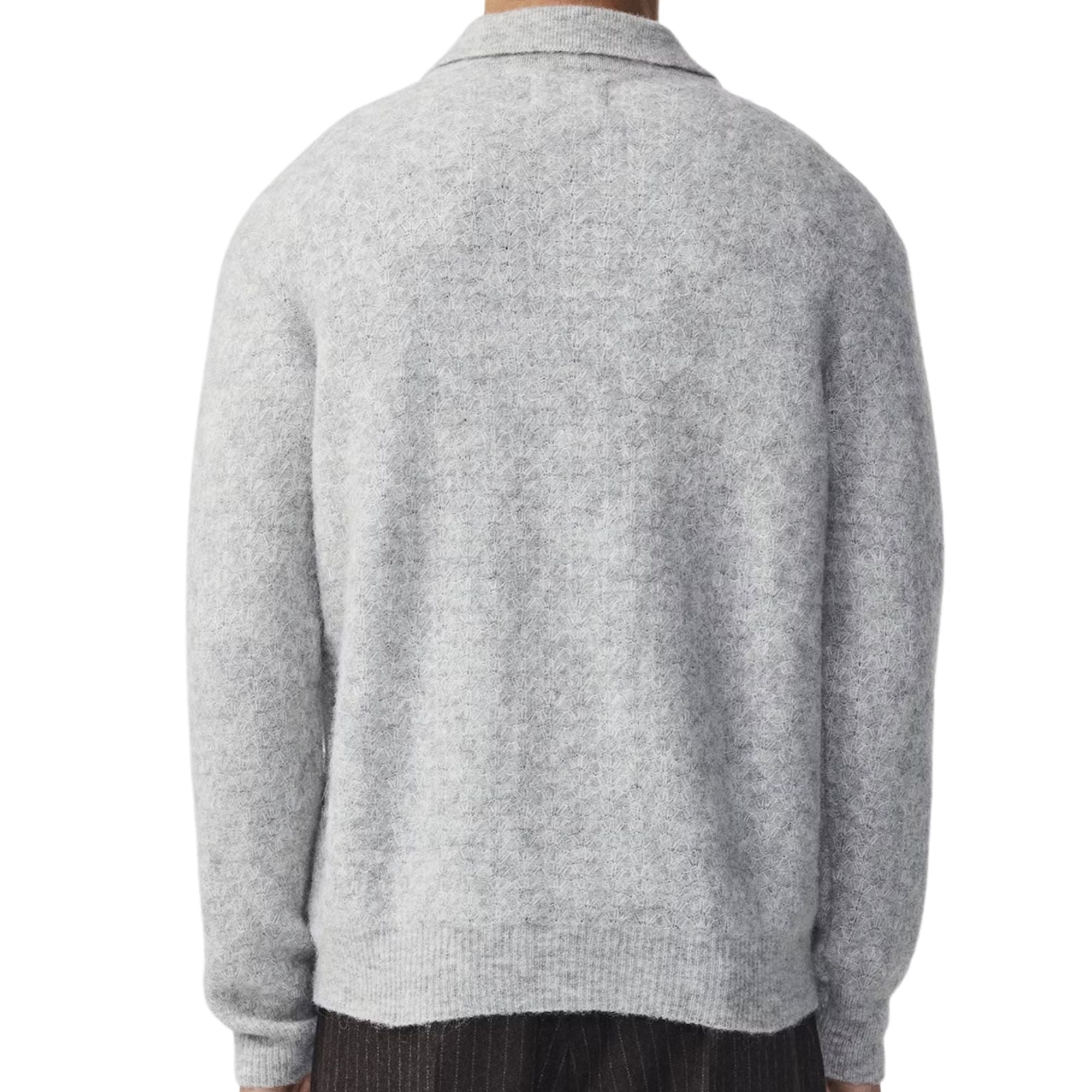 Alfie Half Zip Polo - Sable Grey